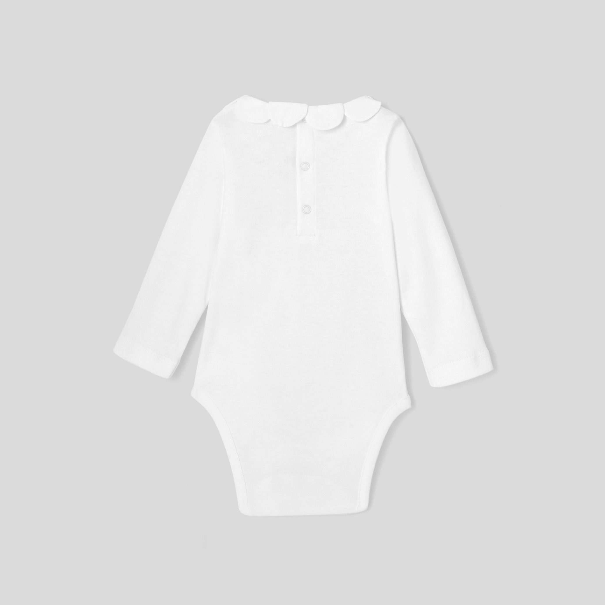 Baby girl bodysuit with petal collar - Aubane - Image 2