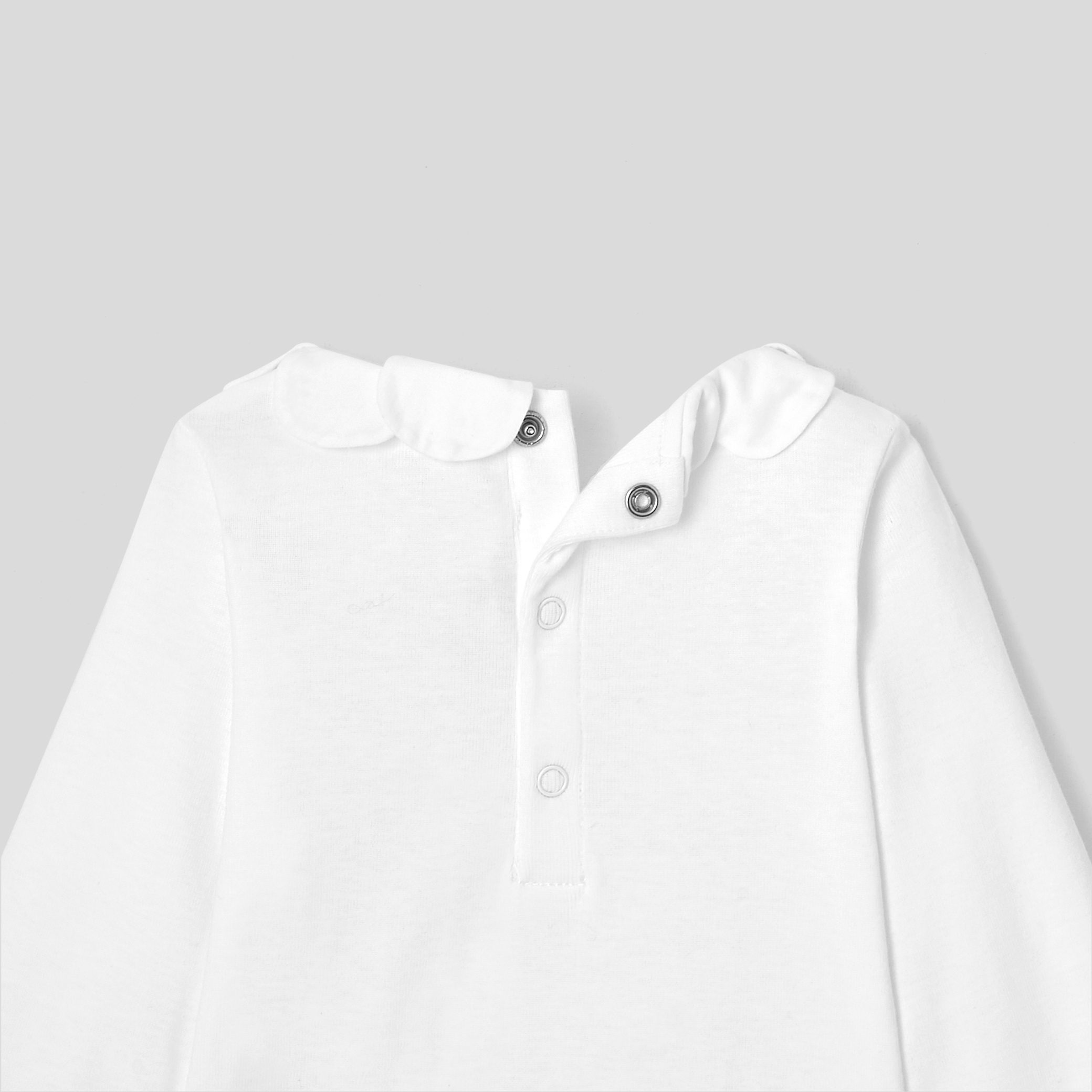 Baby girl bodysuit with petal collar - Aubane - Image 4