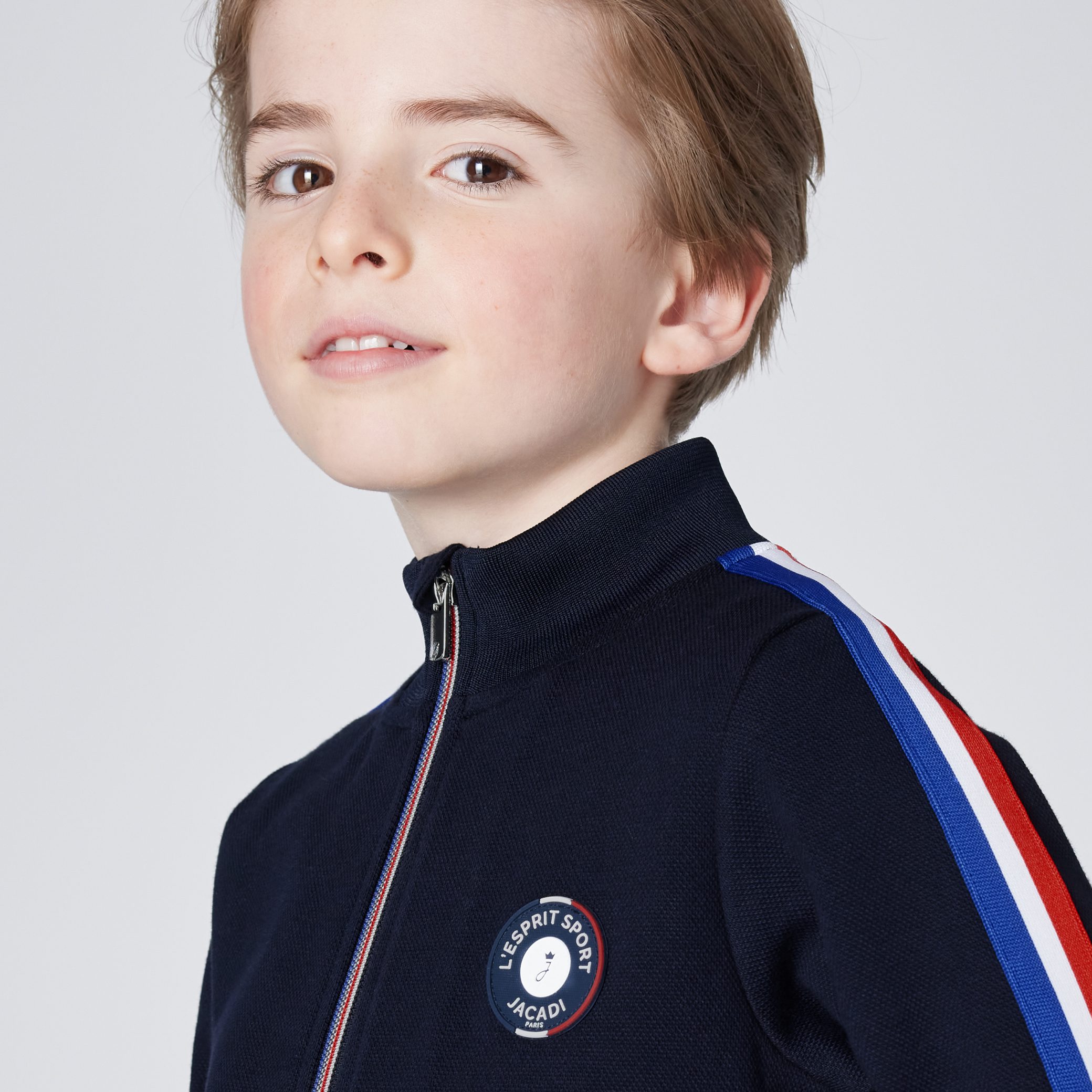 Boy Stand Up Collar Cardigan - Image 5