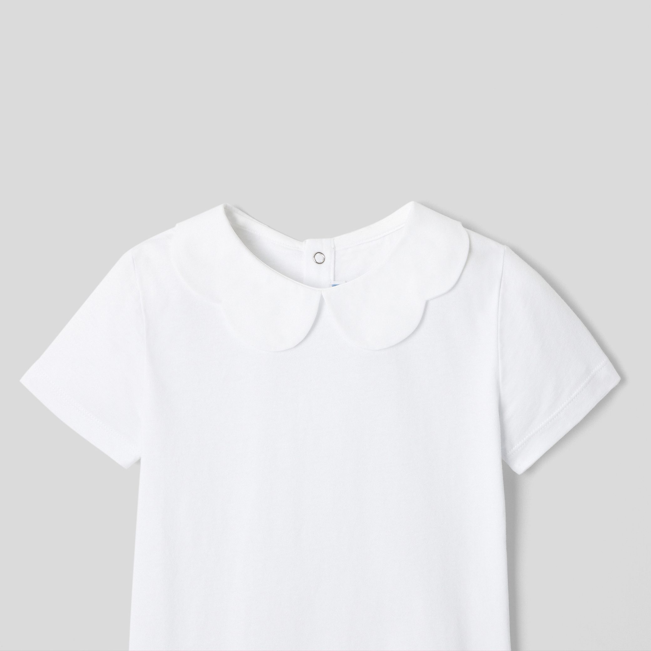 Girl polo shirt with scalloped collar - Image 3