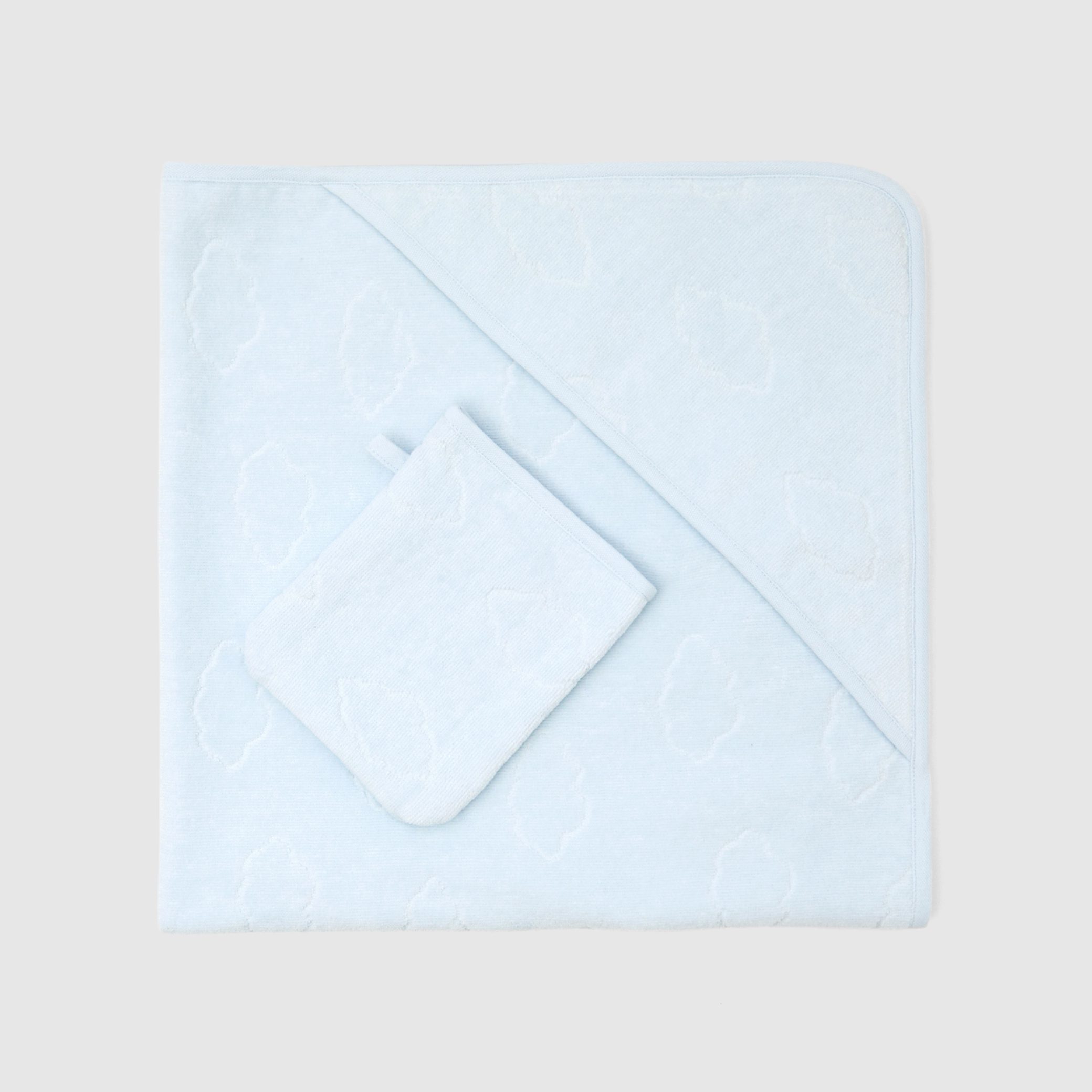 Petit Paris Hooded Towel - Cloud Blue