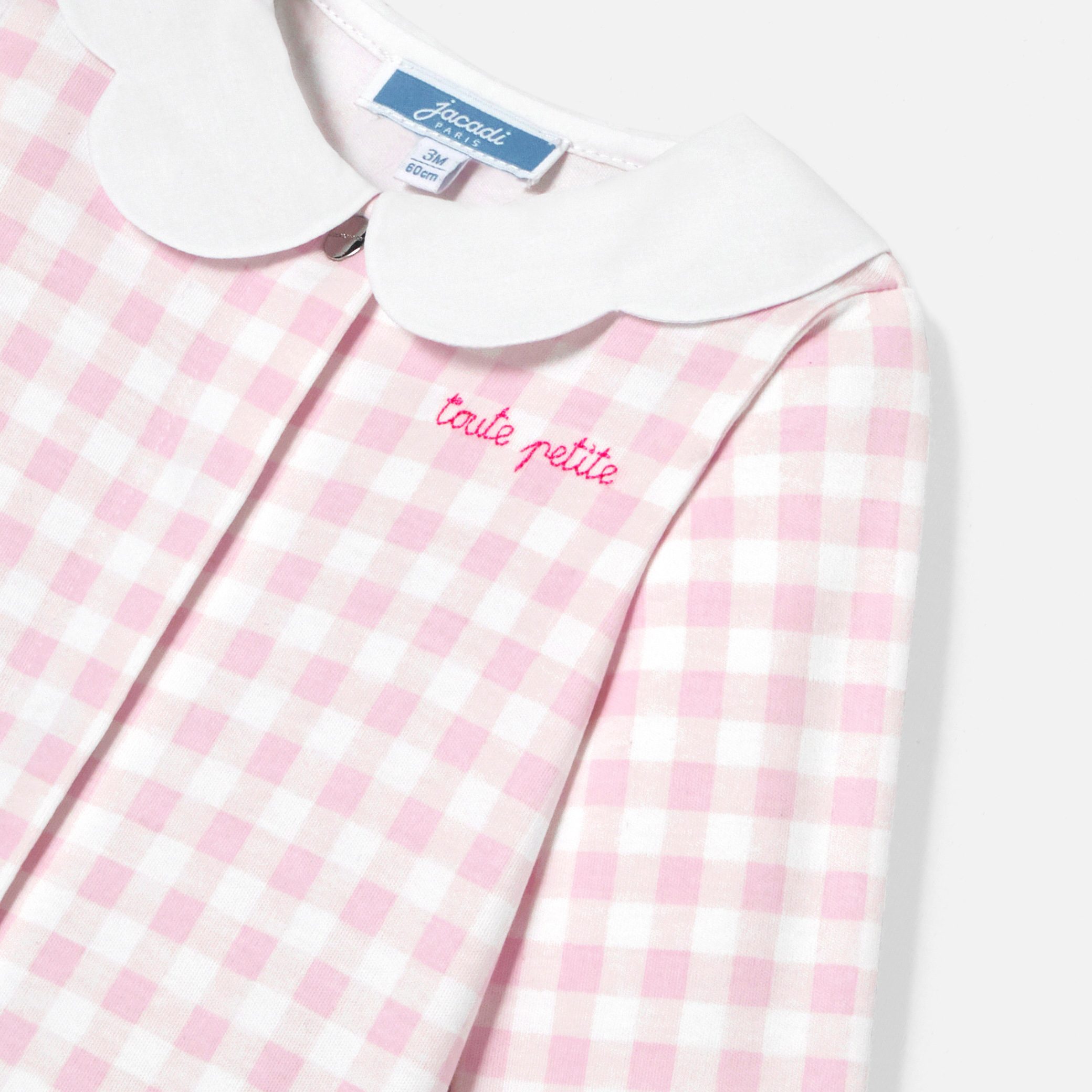 Baby Girl Gingham Print  Pyjamas - Image 4