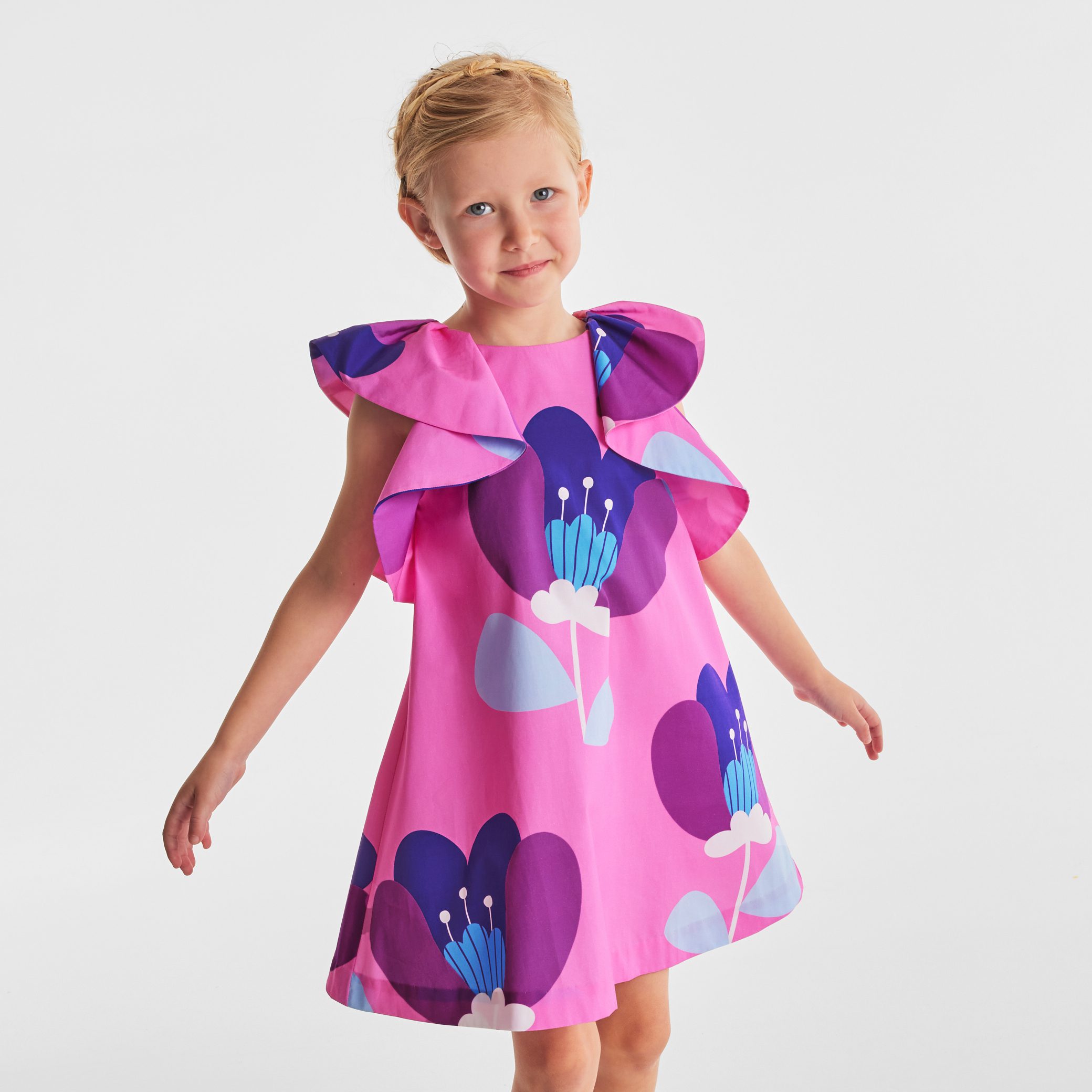 Girl Dress In Poplin - Image 2