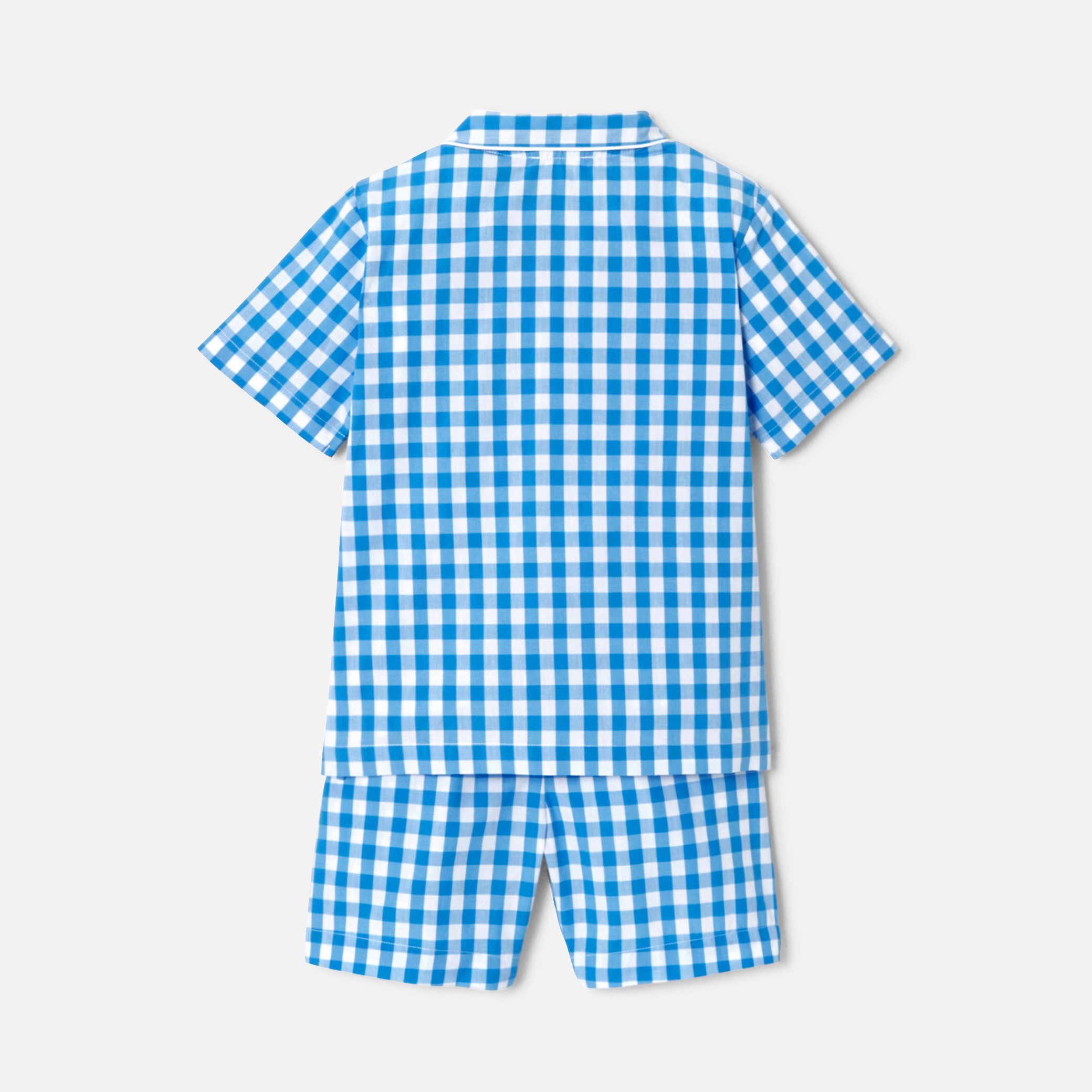 Boy Gingham Pyjamas Shorts - Image 2