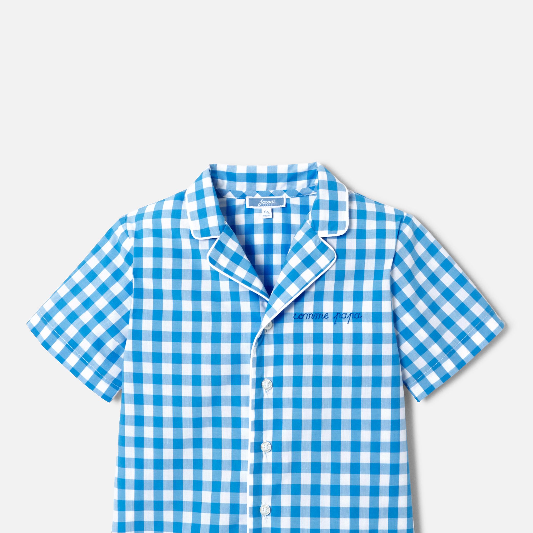 Boy Gingham Pyjamas Shorts - Image 3