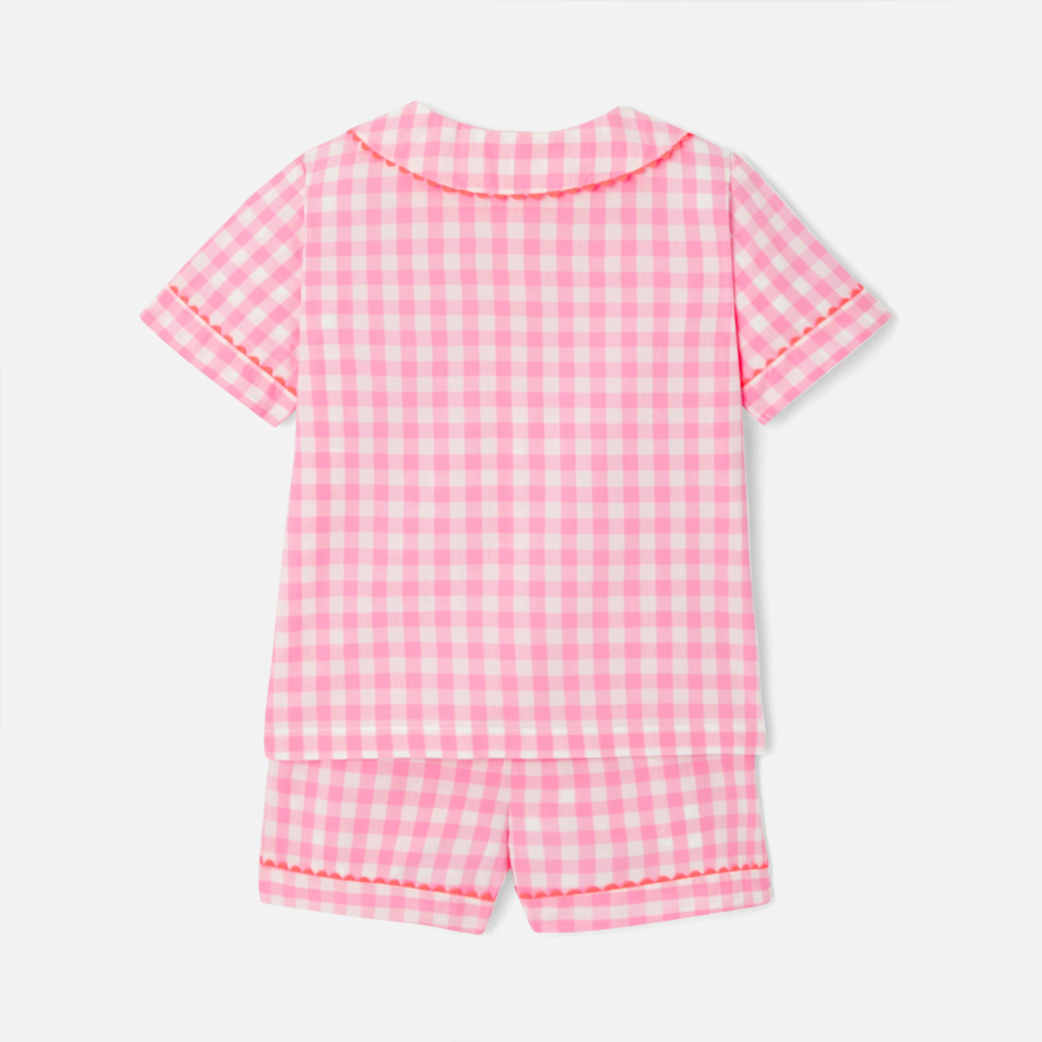 Girl Gingham Short Pyjamas - Image 2
