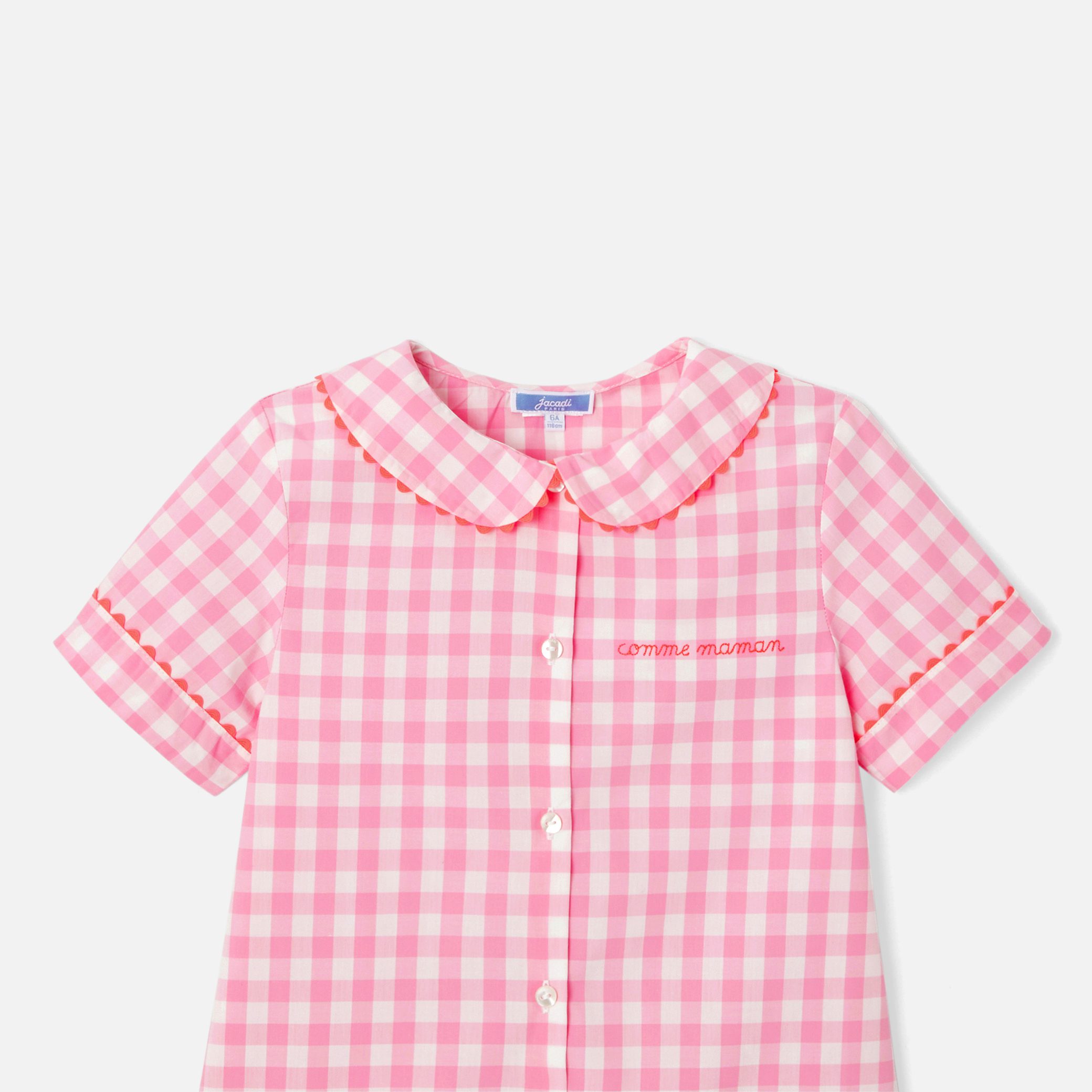 Girl Gingham Short Pyjamas - Image 3