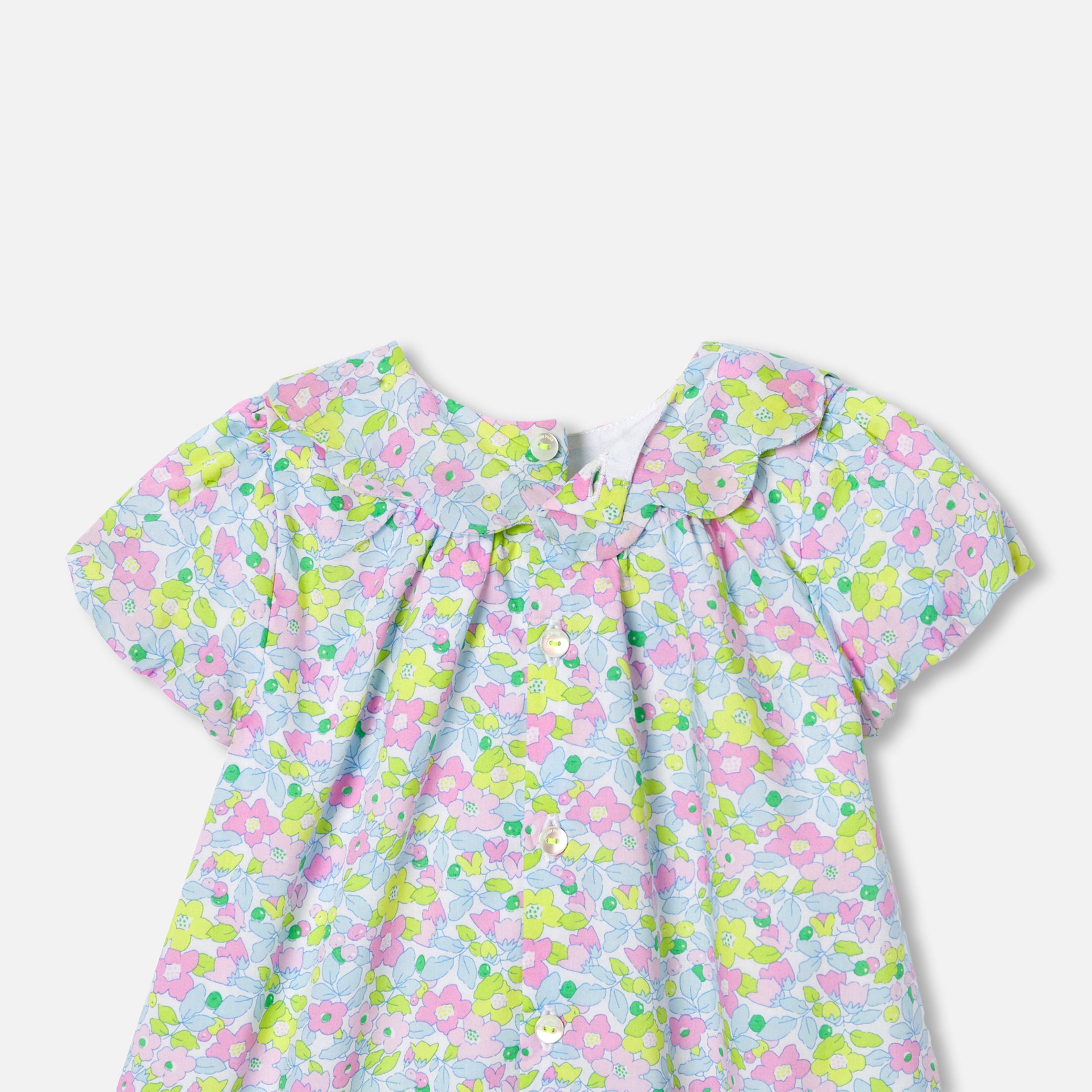 Baby Girl Dress In Liberty Fabric - Image 4