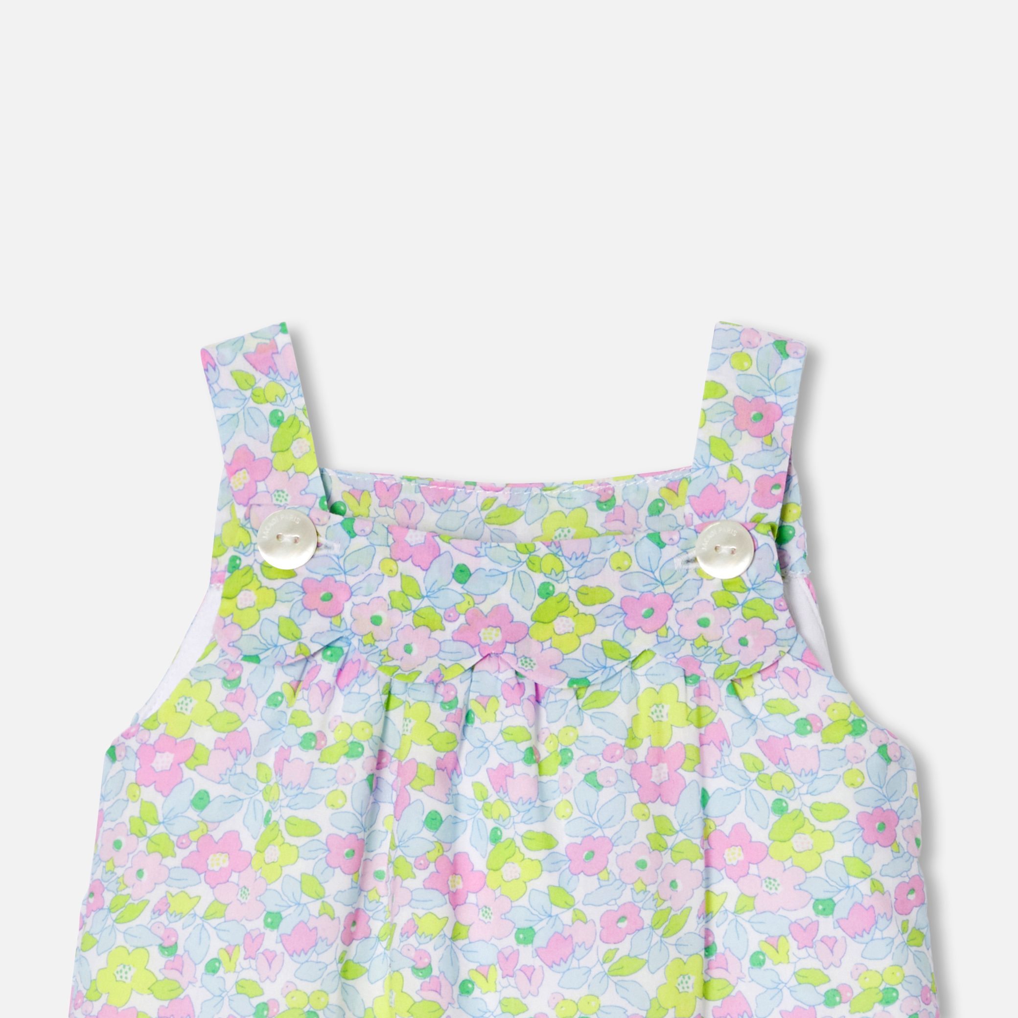 Baby Girl Overalls In Liberty Fabric - Image 3