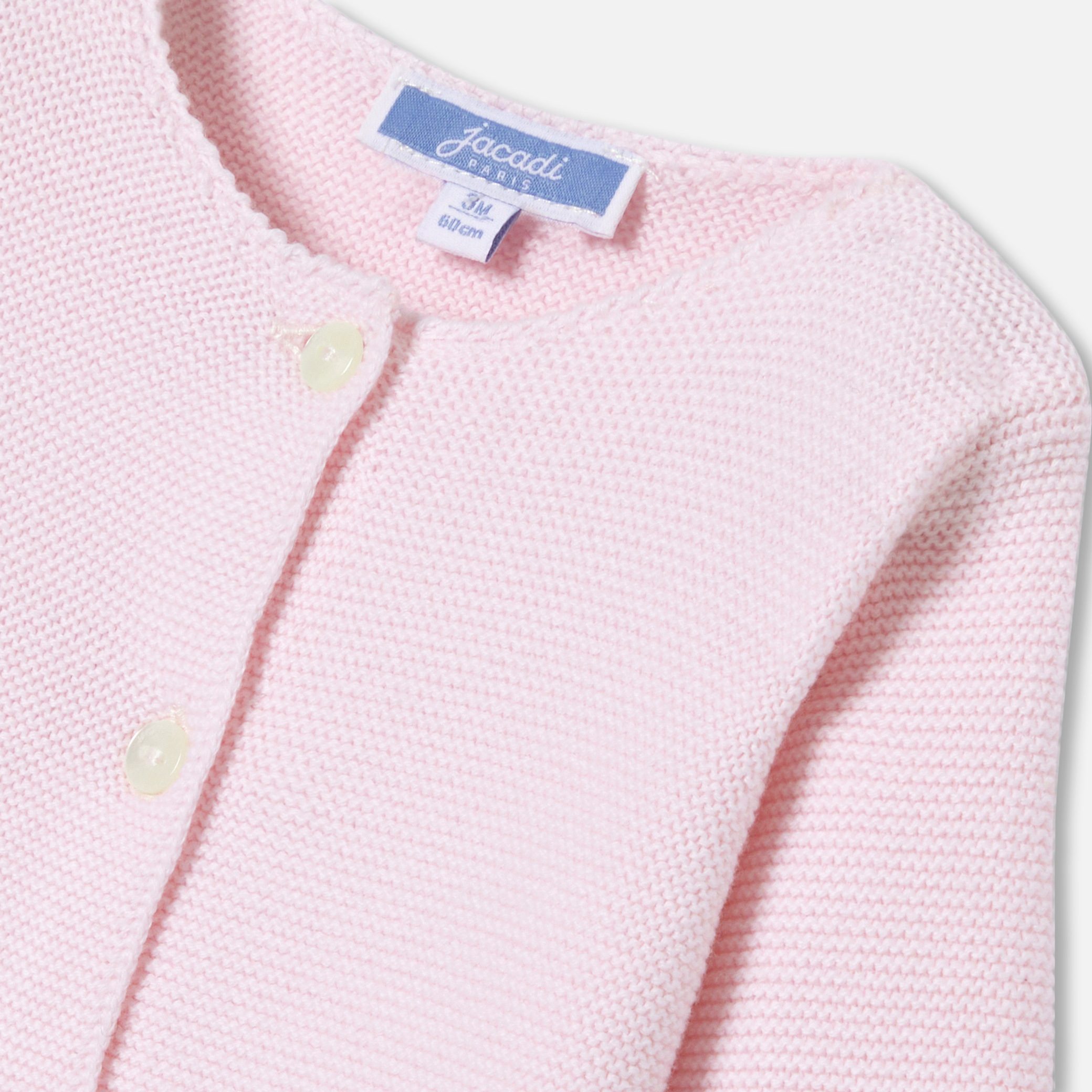 Baby Girl Cardigan In Garter Stitch - Image 4