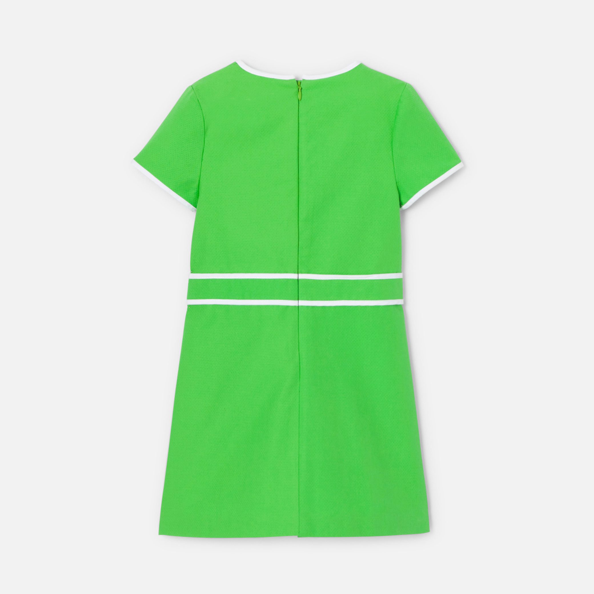 Girl Dress In Honeycomb Pique - Image 5