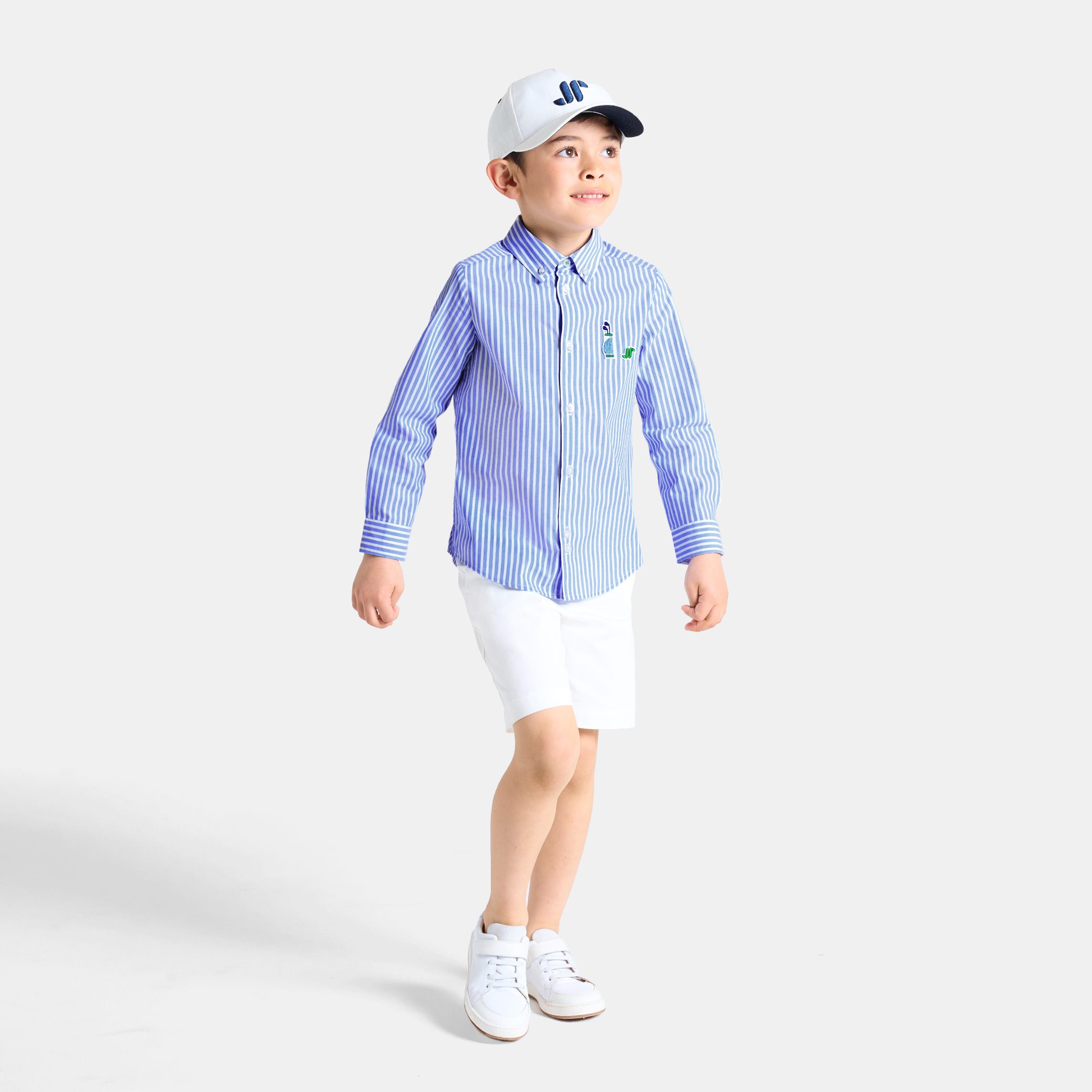 Boy Striped Shirt In  Poplin - Image 3