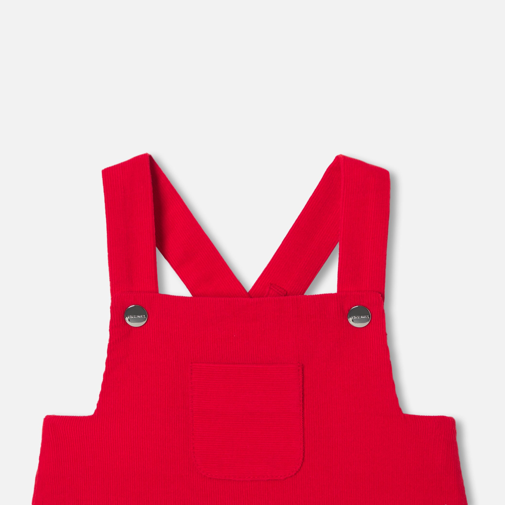 Baby Boy Short Velvet Overalls - Image 3