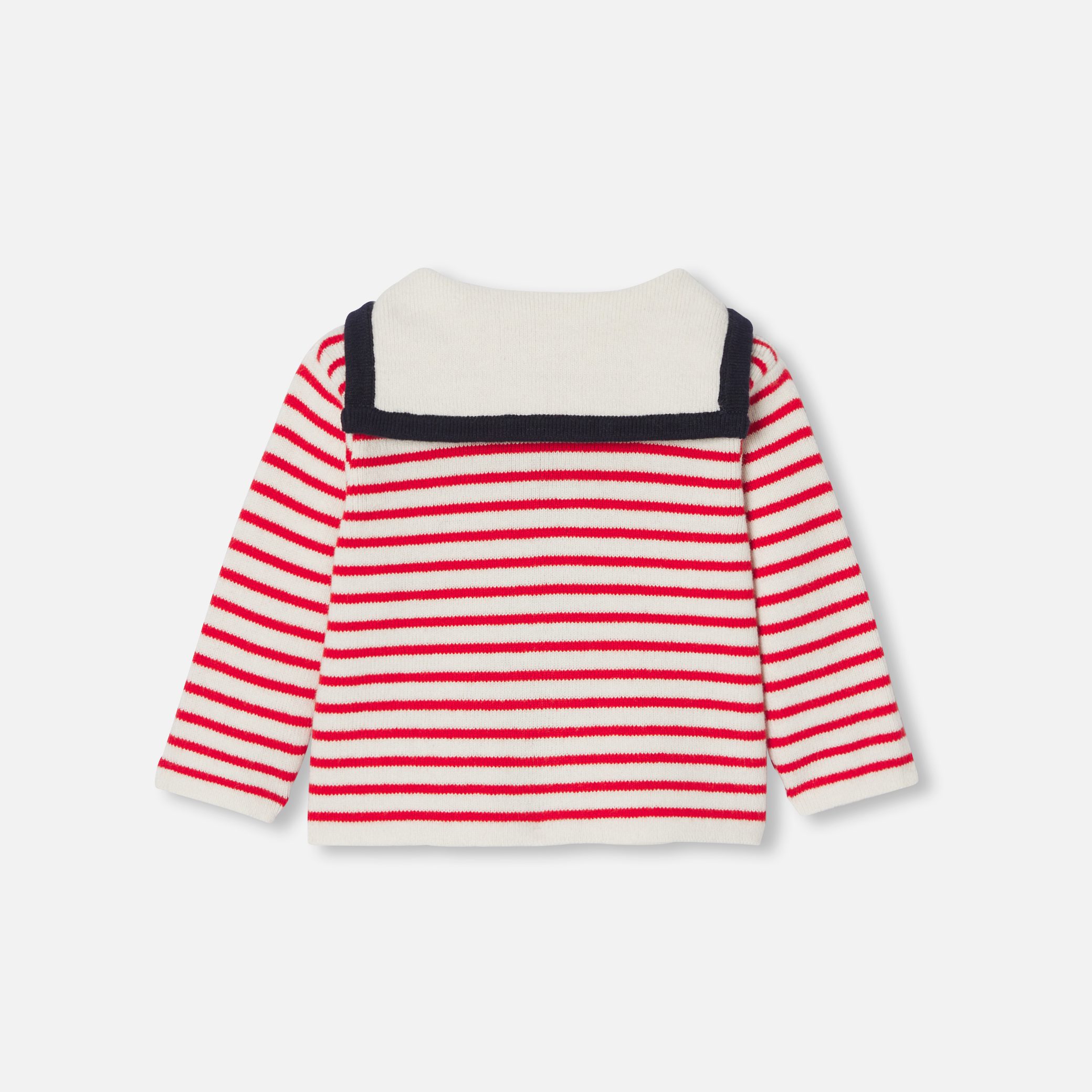 Baby Boy Cardigan With A Sailor Collar - Image 2