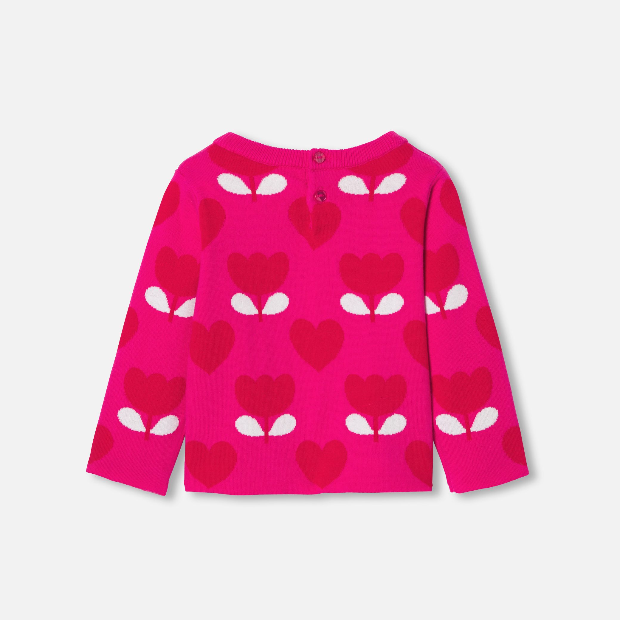 Baby Girl Sweater In Jacquard Knit - Image 2
