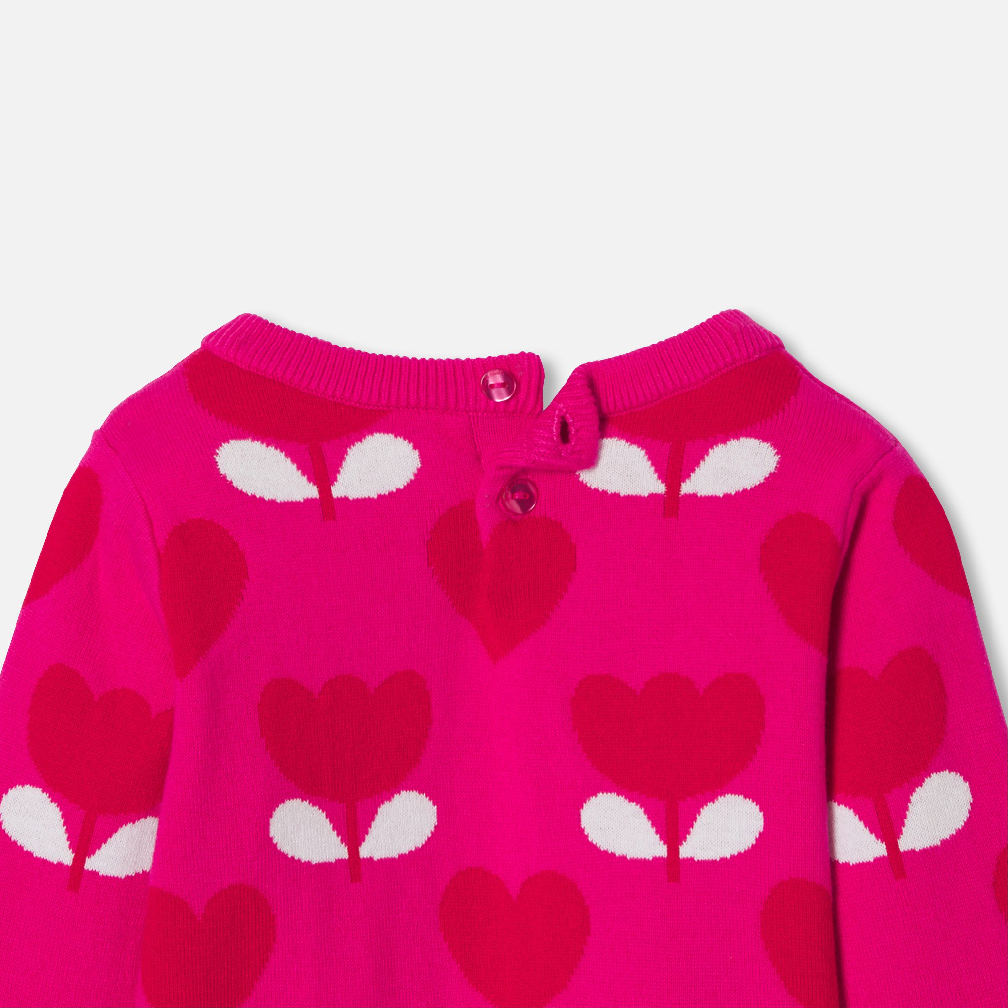 Baby Girl Sweater In Jacquard Knit - Image 4