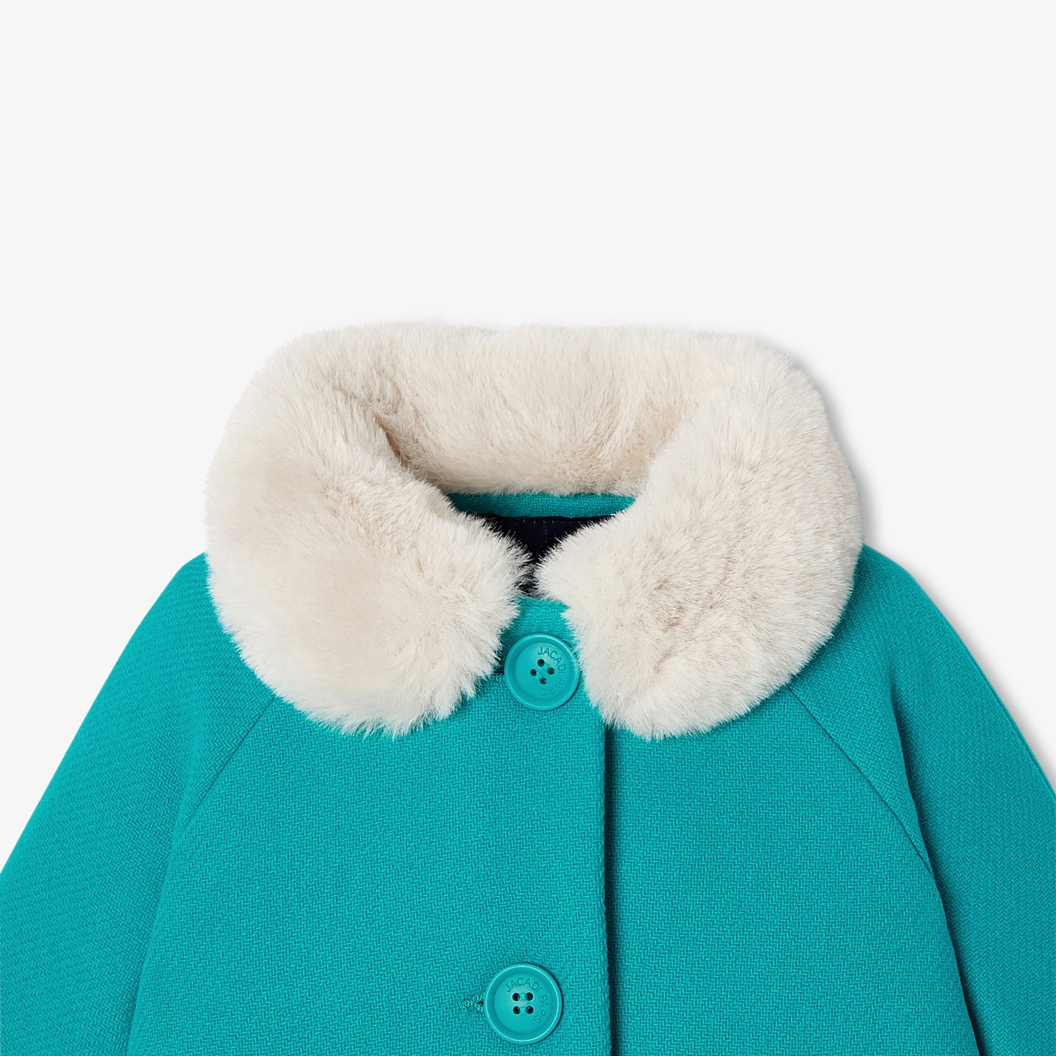 Baby Girl Coat In Wool Cloth - Image 3