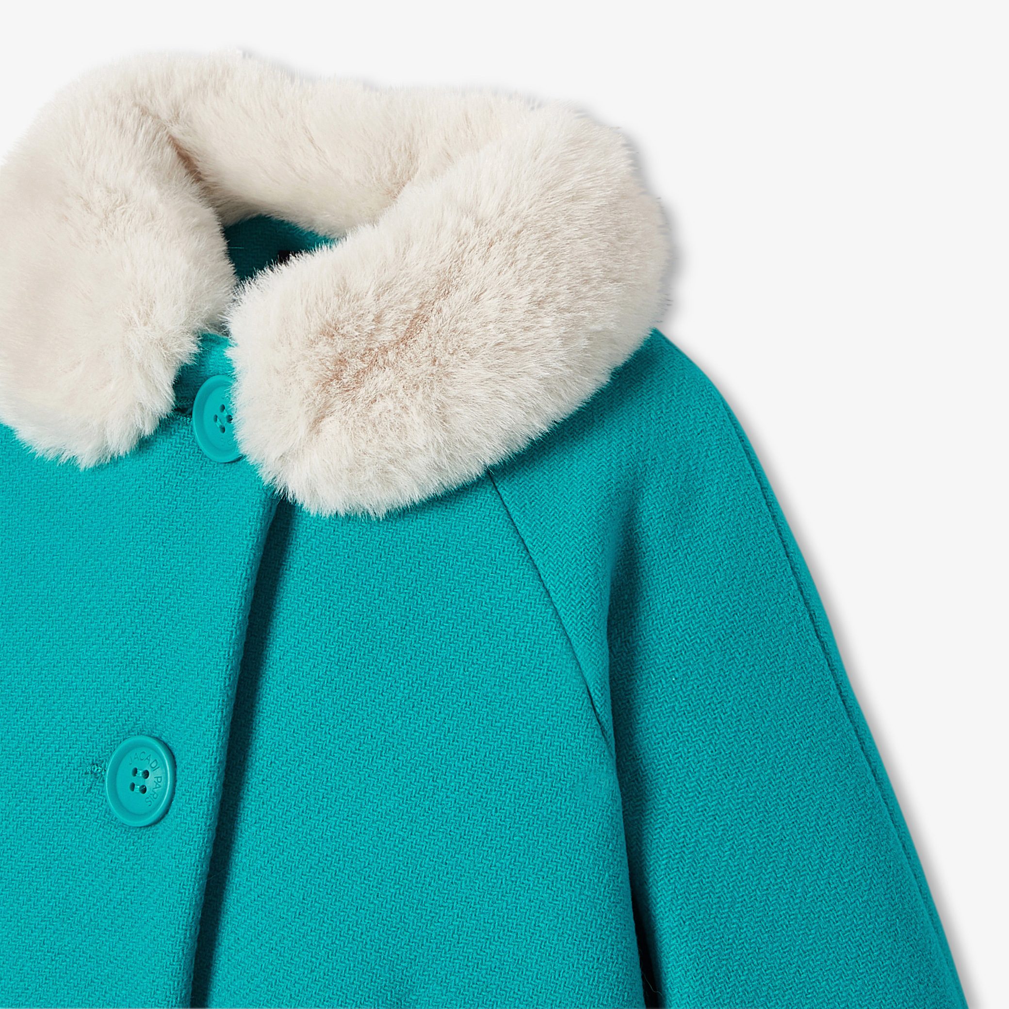 Baby Girl Coat In Wool Cloth - Image 4