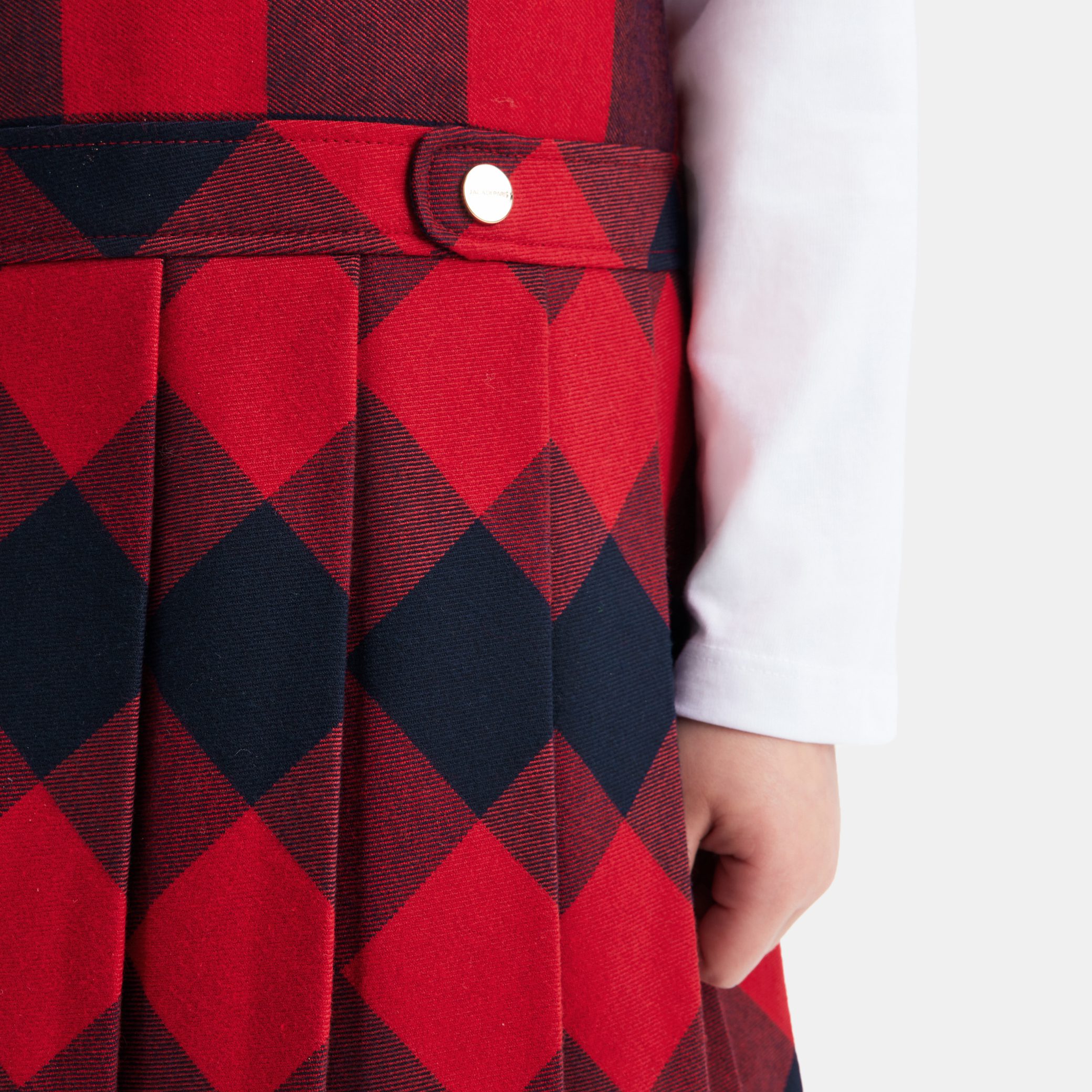 Girl Flannel Pinafore Dress - Image 3
