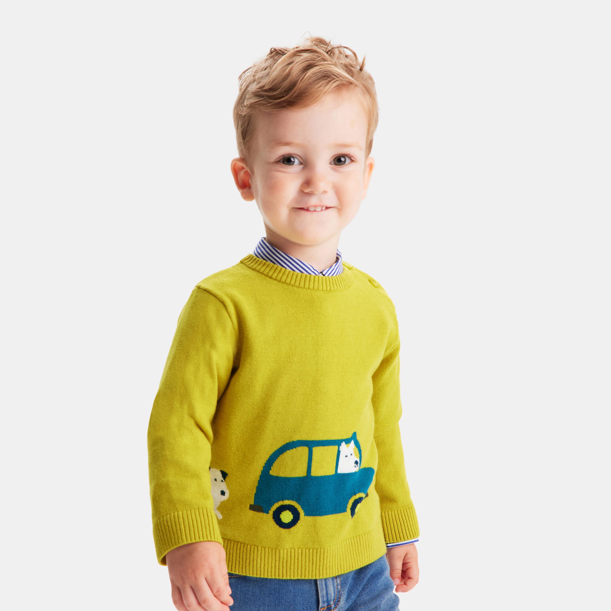 Fancy Intarsia Baby Boy Sweater