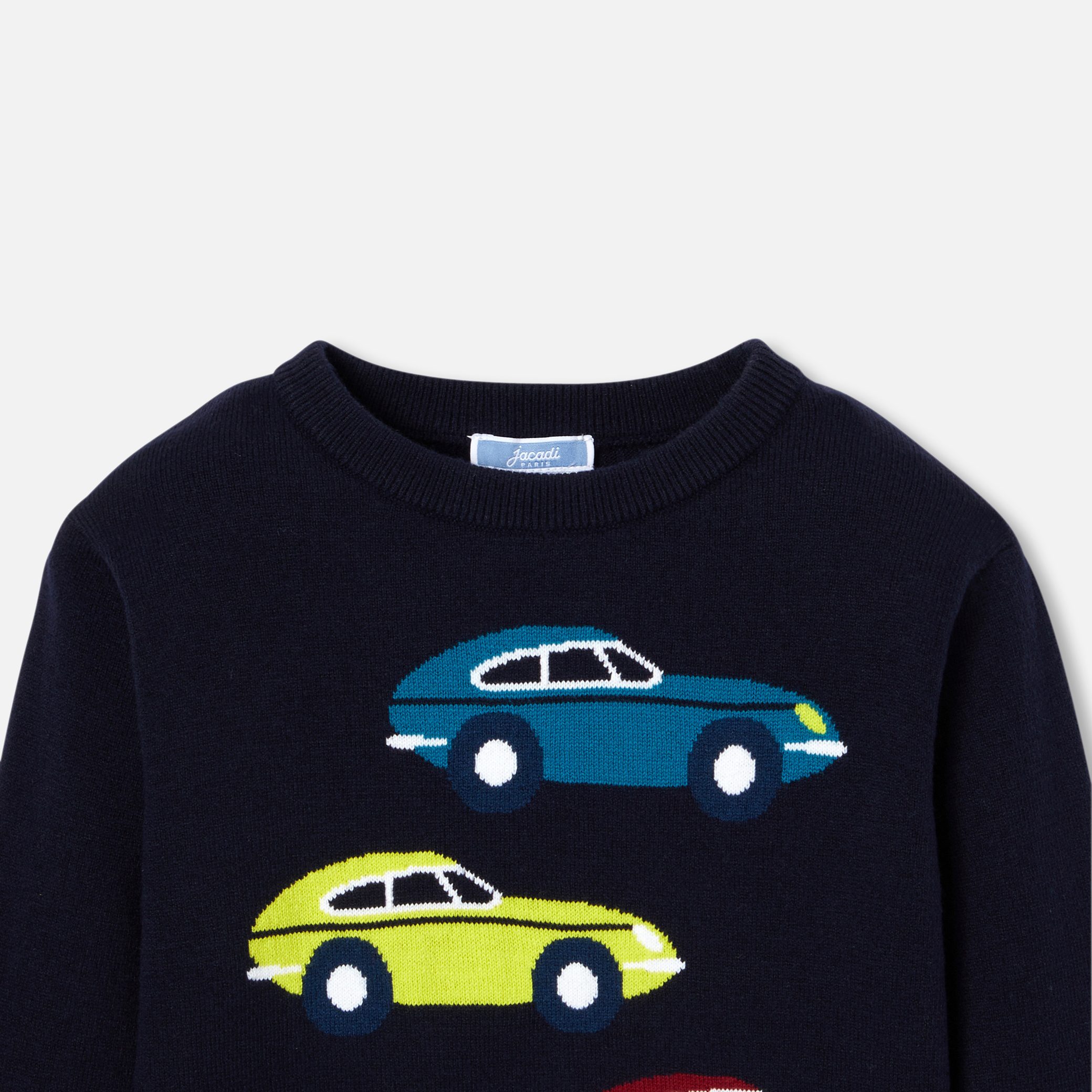 Boy Car Intarsia Sweater - Image 3