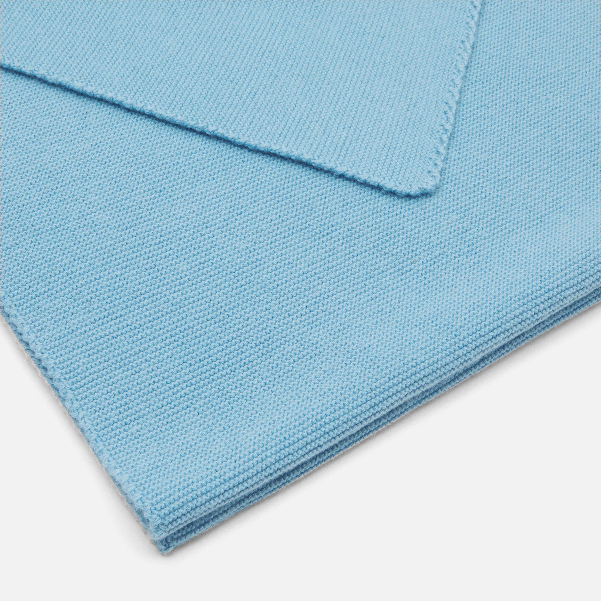 Garter Stitch Blanket Blue - Image 2