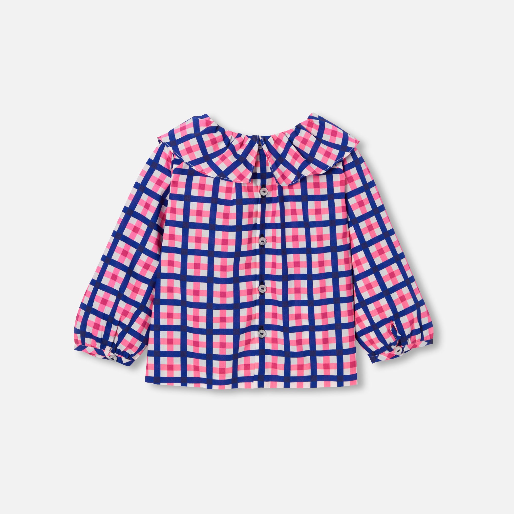 Baby Girl Checked  Blouse - Image 5