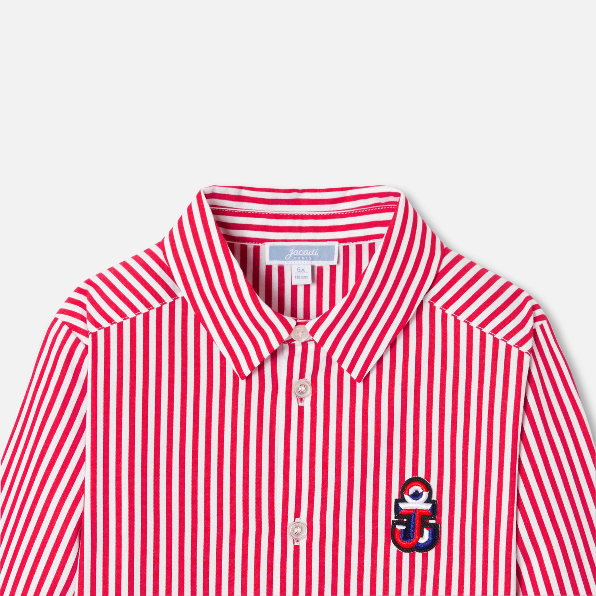 Boy Shirt In Striped Poplin - Image 3