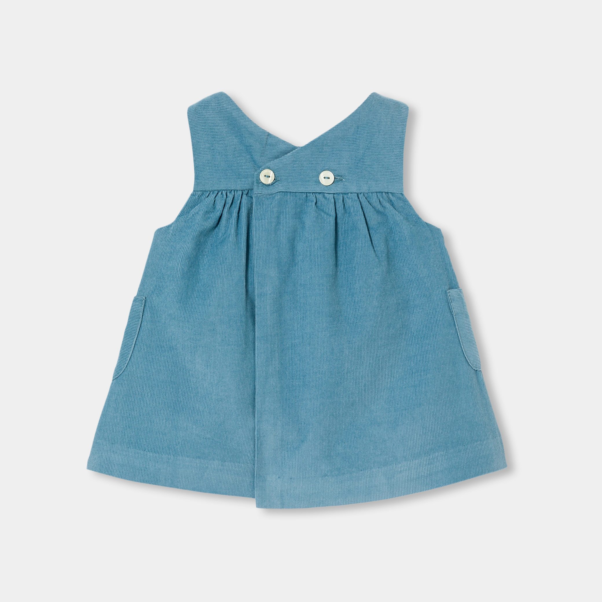 Baby Girl Velvet Pinafore Dress - Image 2