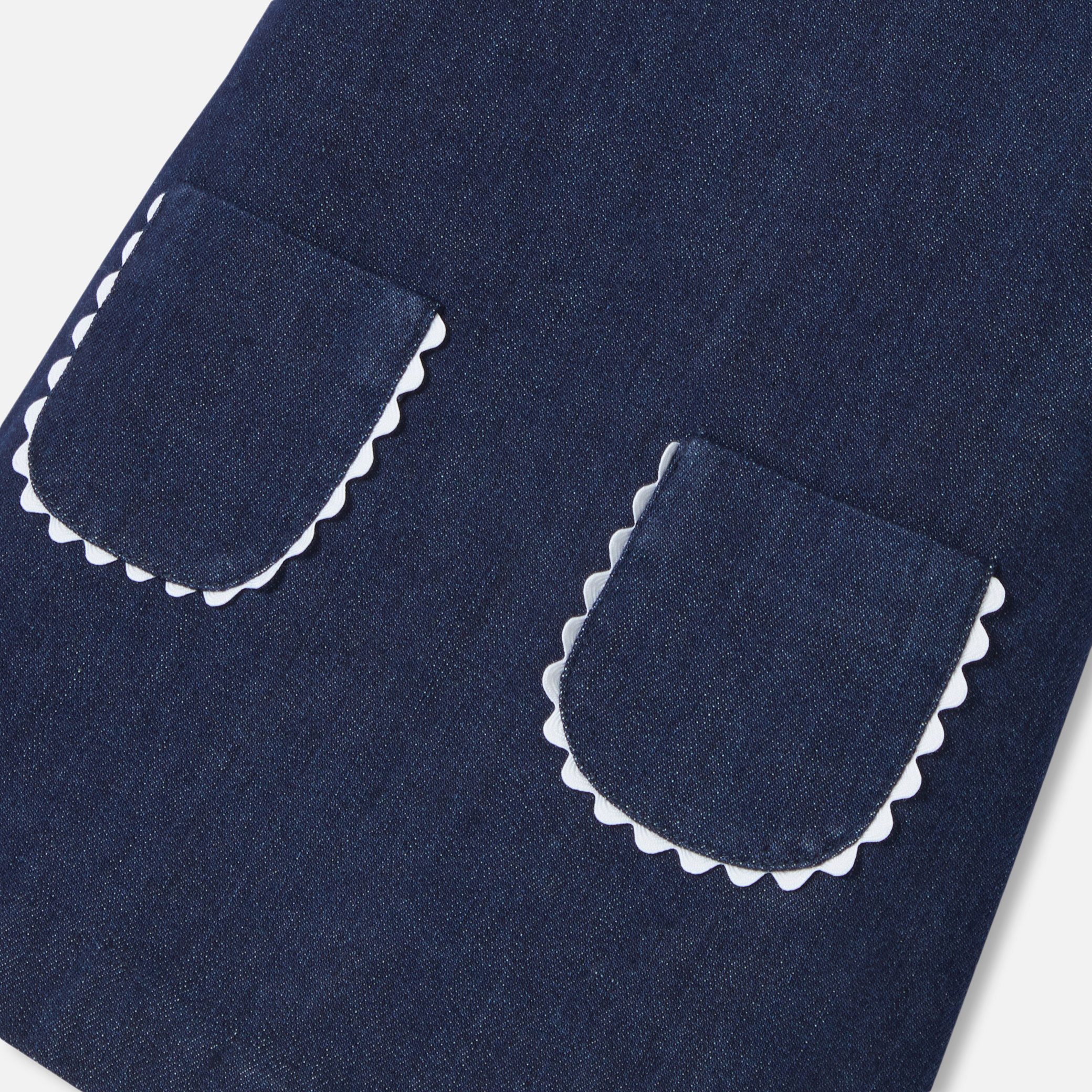 Baby Girl Denim Pinafore Dress - Image 4