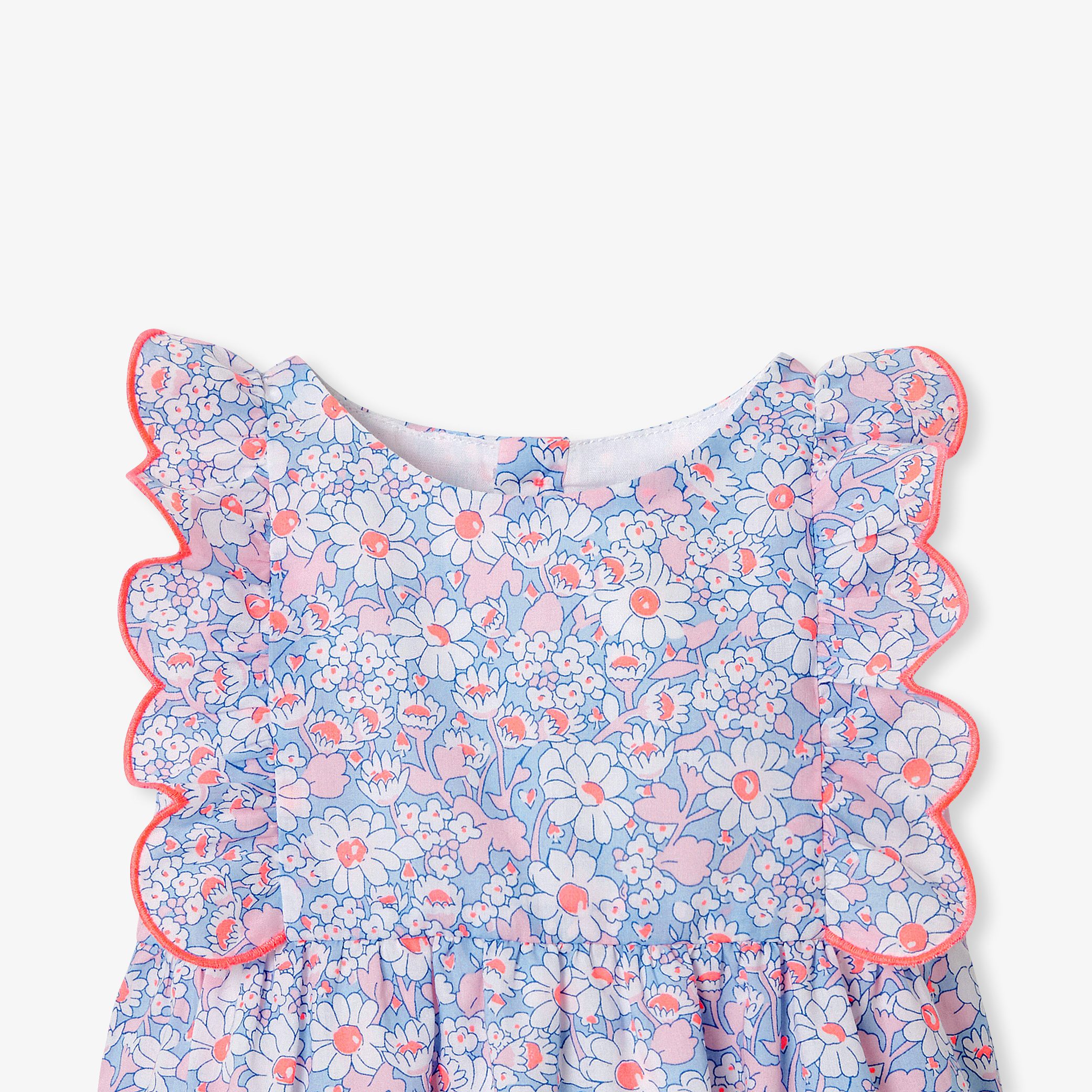 Baby girl romper in Liberty fabric - Flore - Image 3