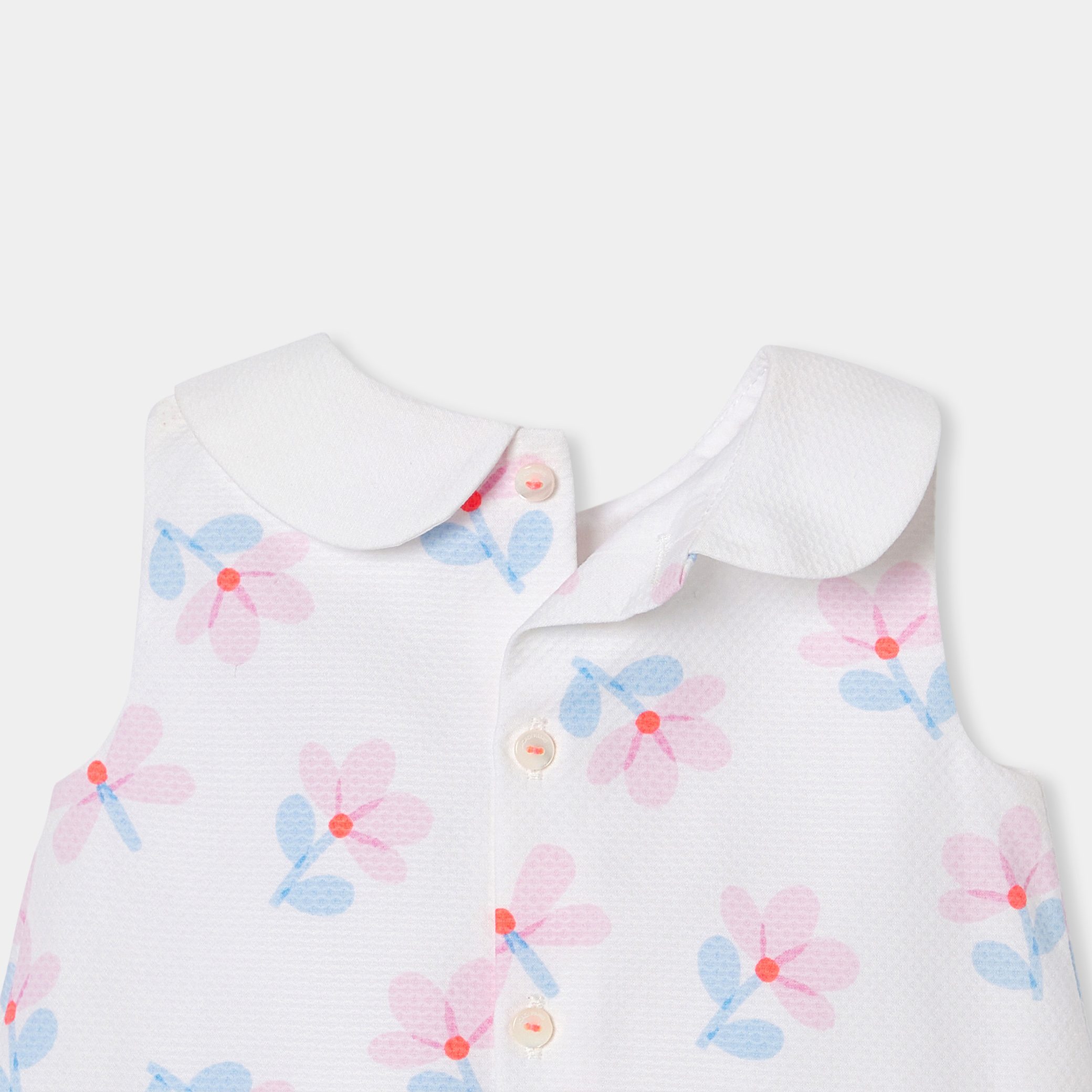 Baby girl cotton pique pinafore dress - Adele - Image 4