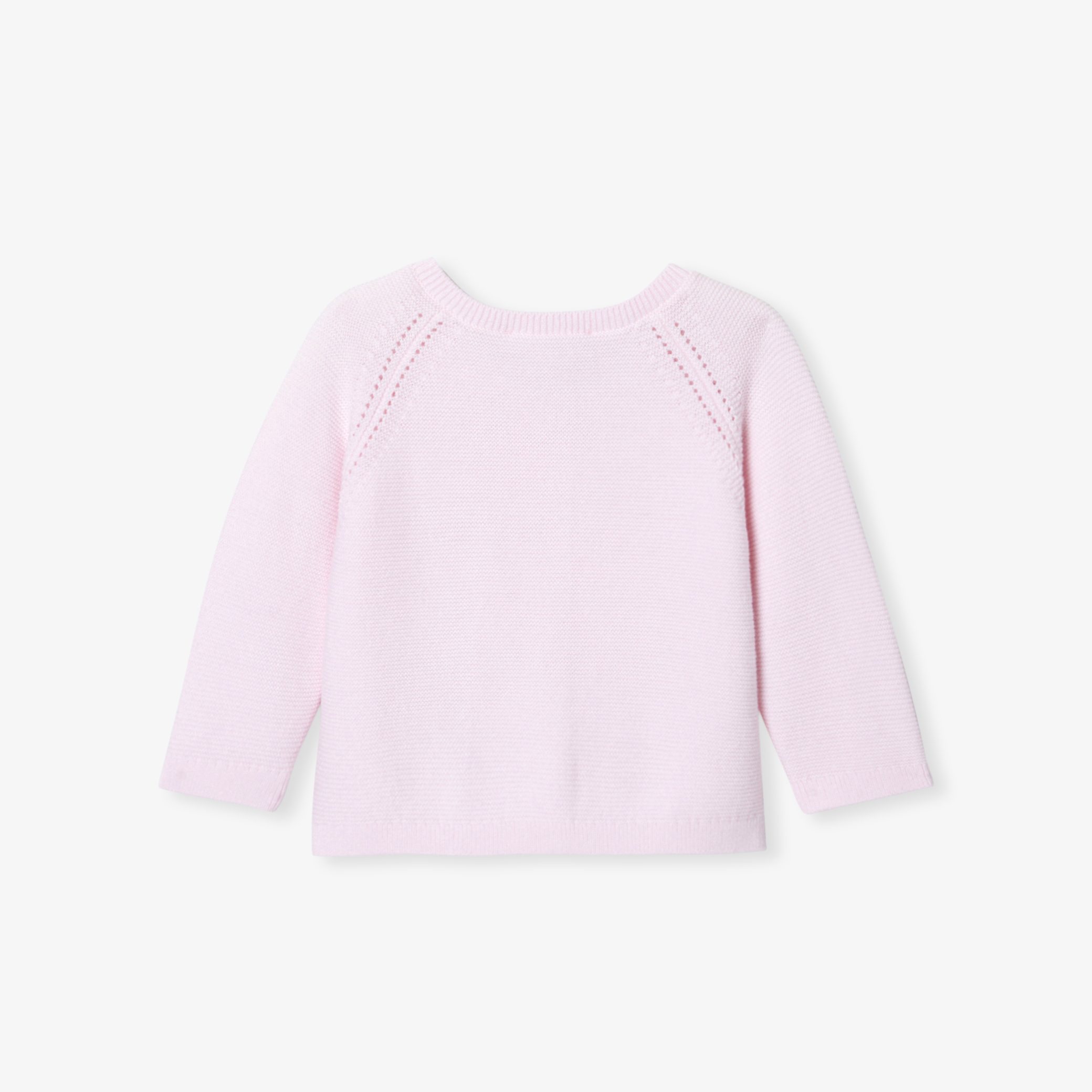 Baby girl cardigan in garter stitch - Alba - Image 2