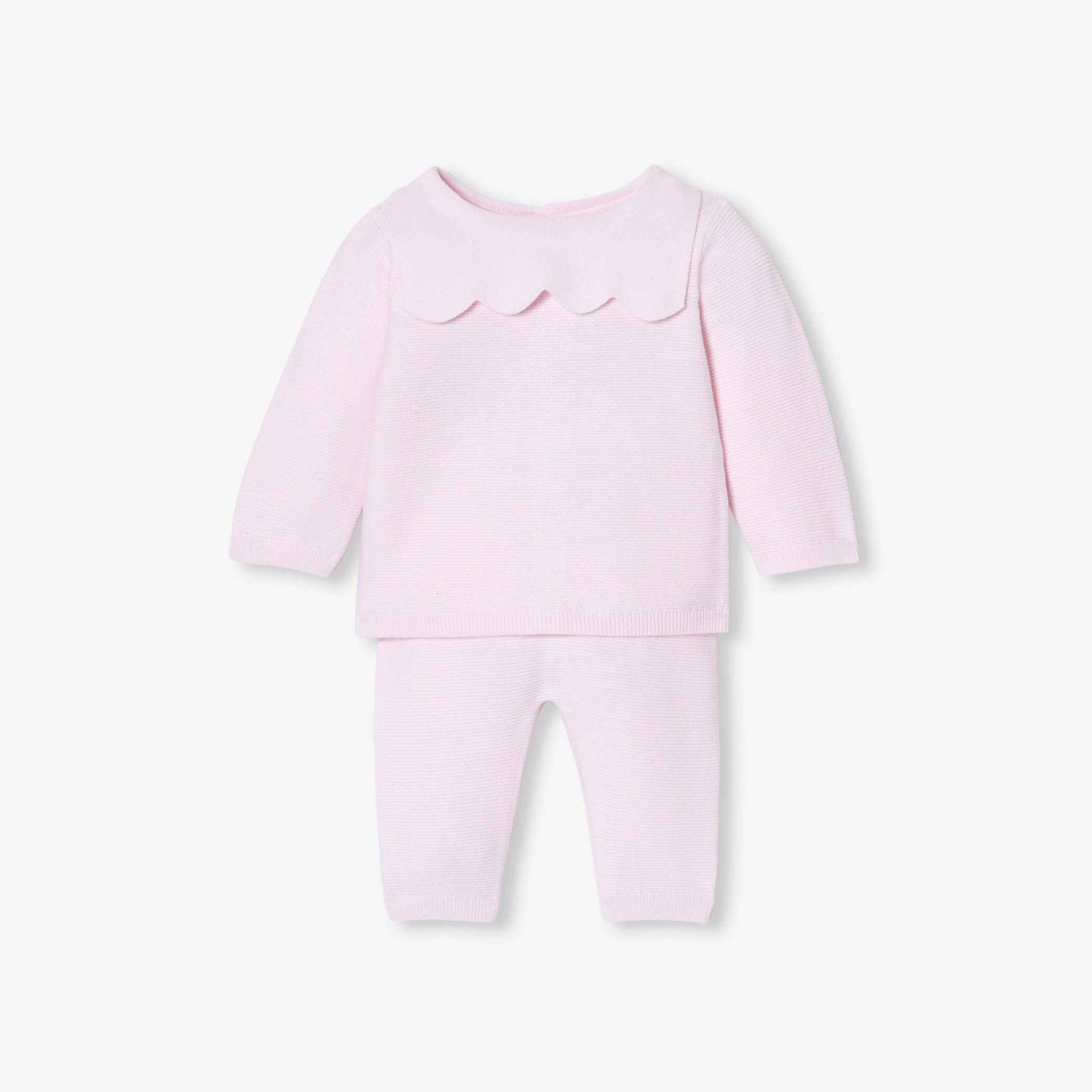 Baby girl garter-stitch set - Hilda