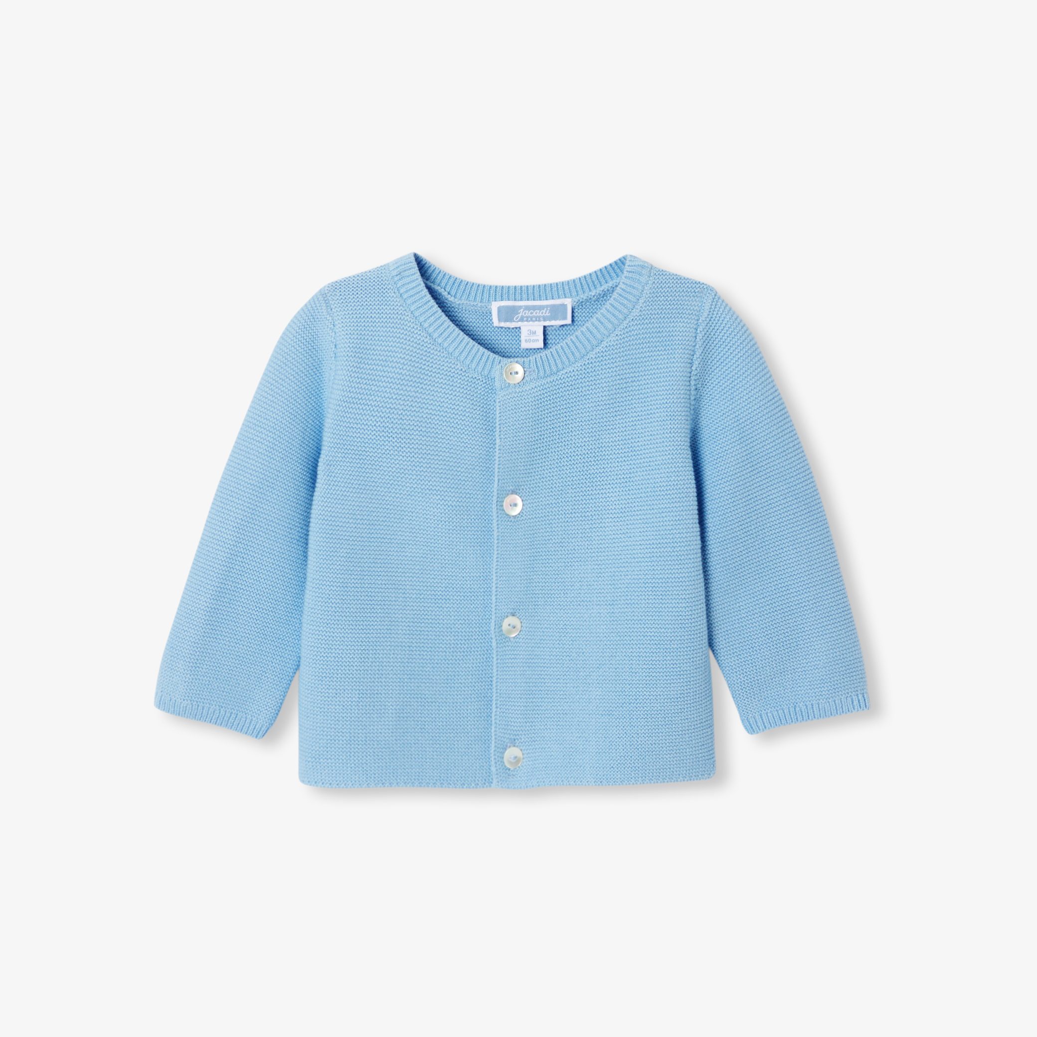 Baby cotton cardigan - Bleuet