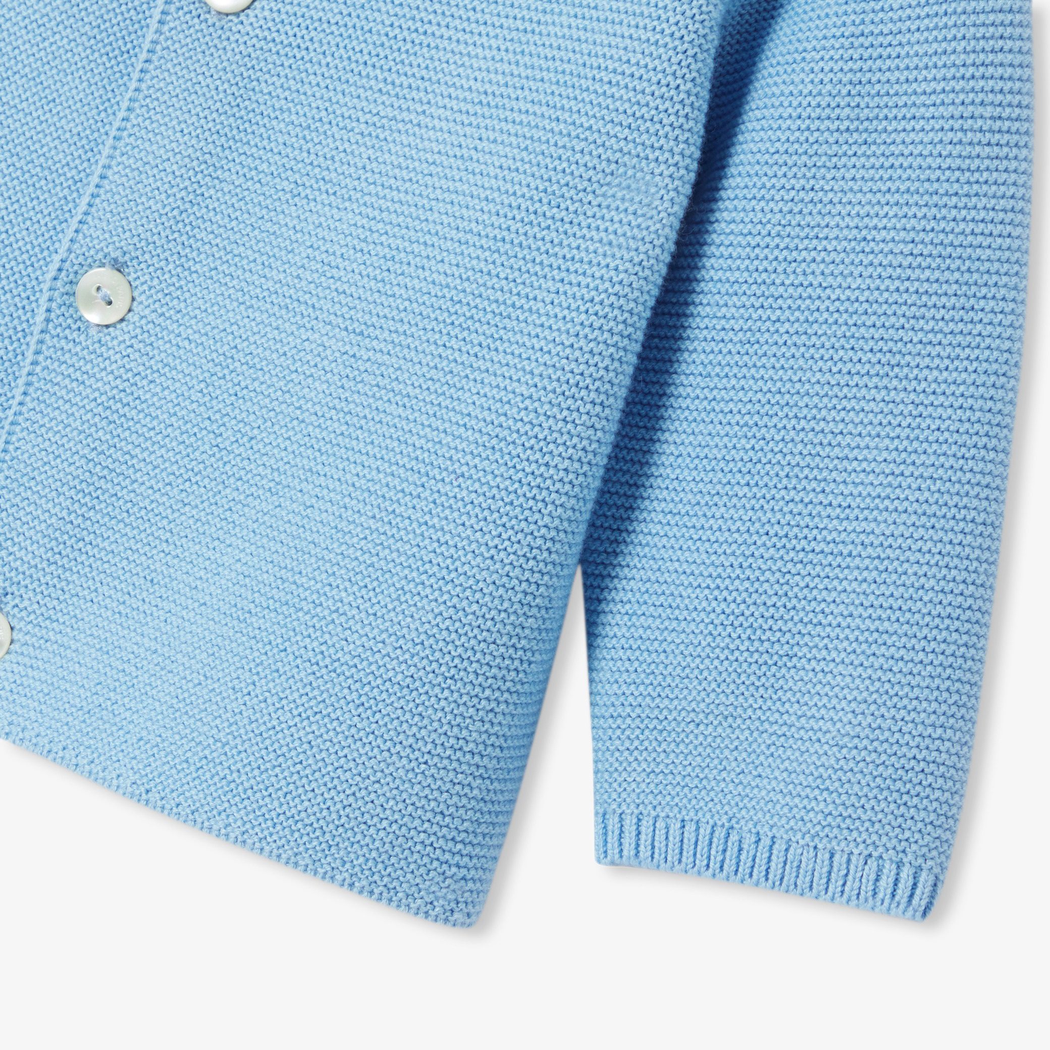 Baby cotton cardigan - Bleuet - Image 4