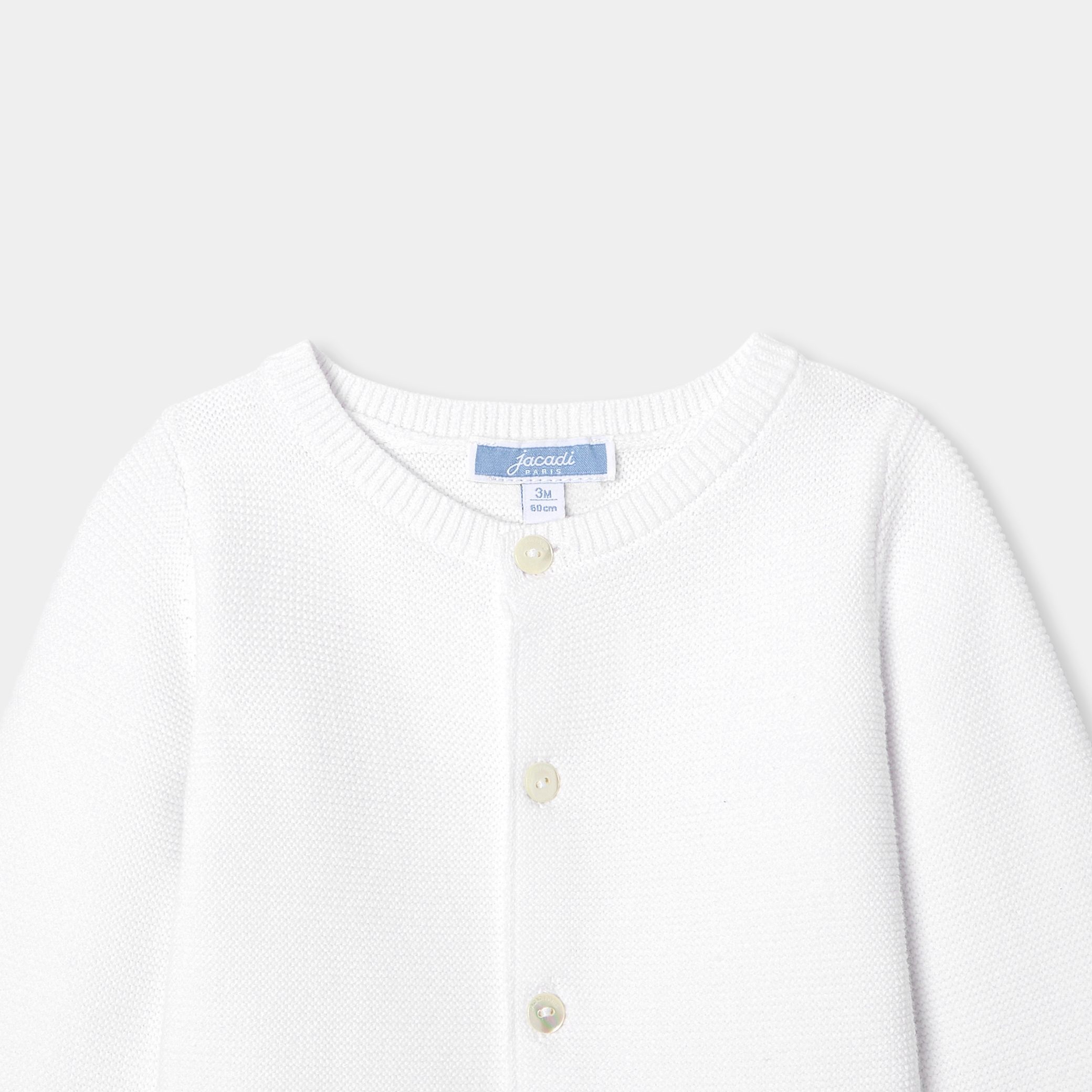 Baby cotton cardigan - Bleuet - Image 3