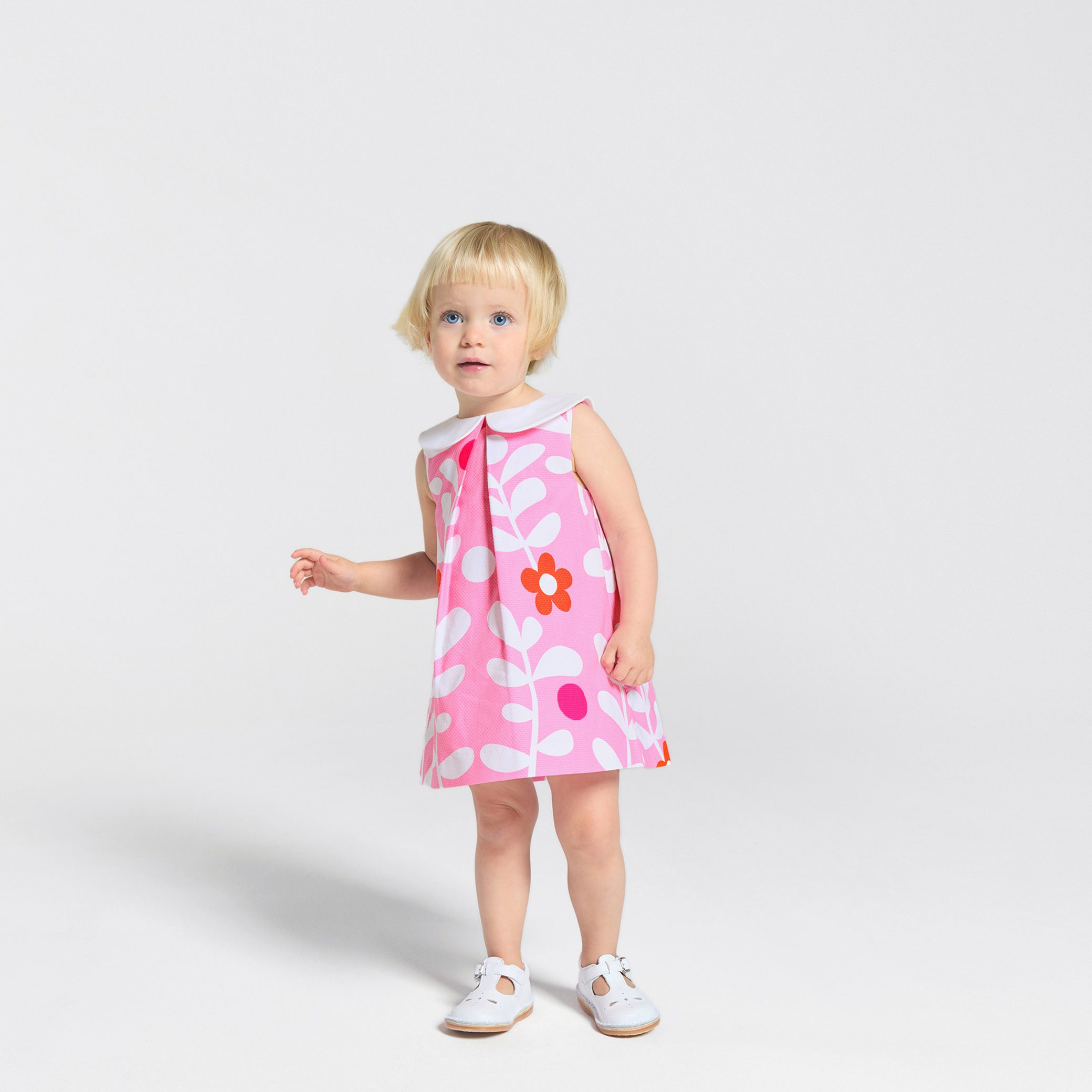 Baby girl dress with plant motif - Celestine