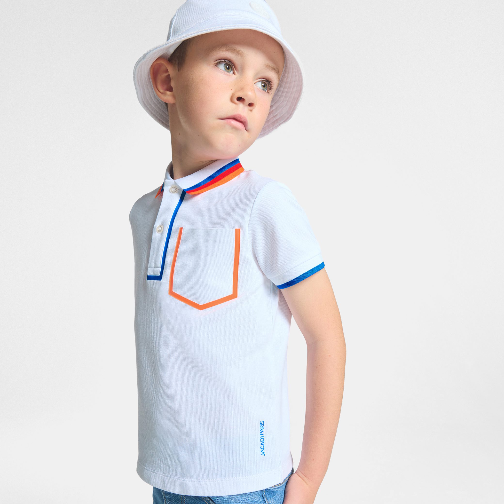Boy polo shirt in cotton pique - Adonis