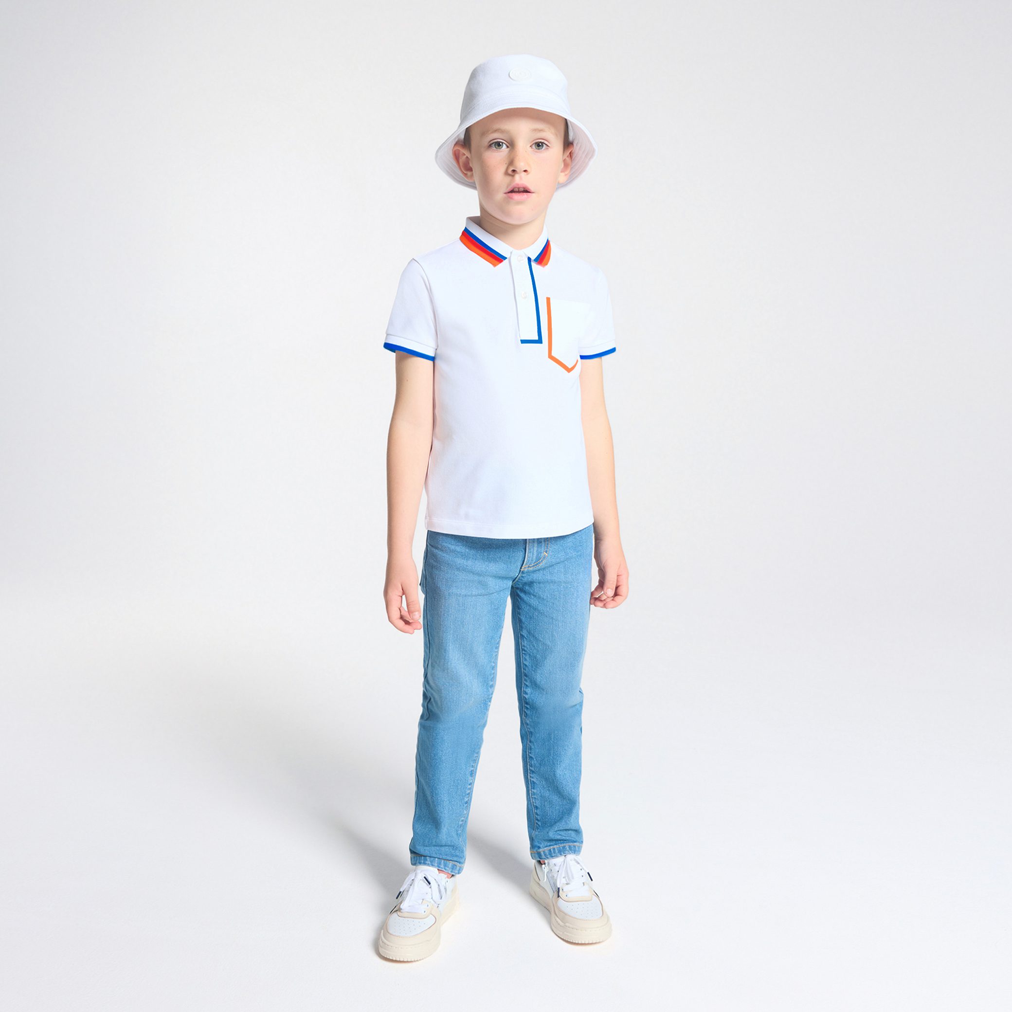 Boy polo shirt in cotton pique - Adonis - Image 3