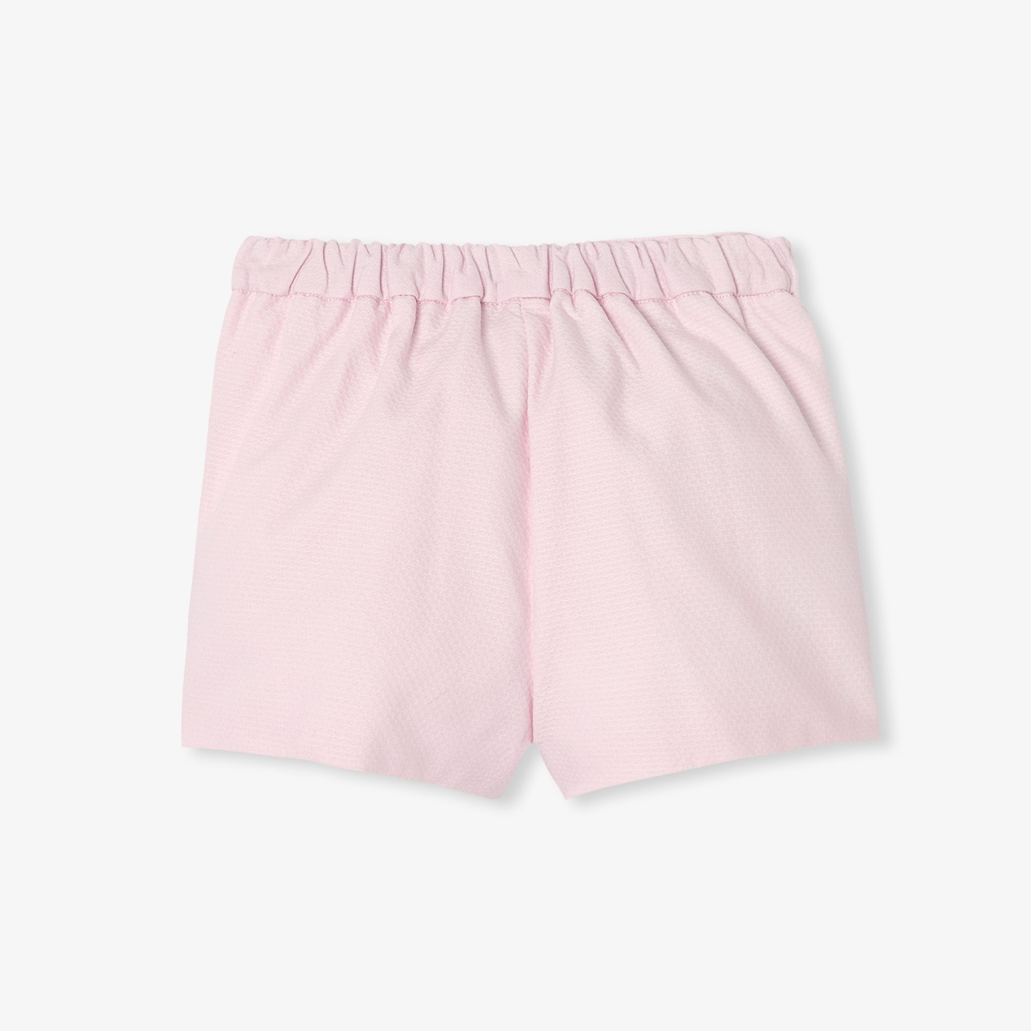 Baby girl shorts in honeycomb pique - Chantilly - Image 2