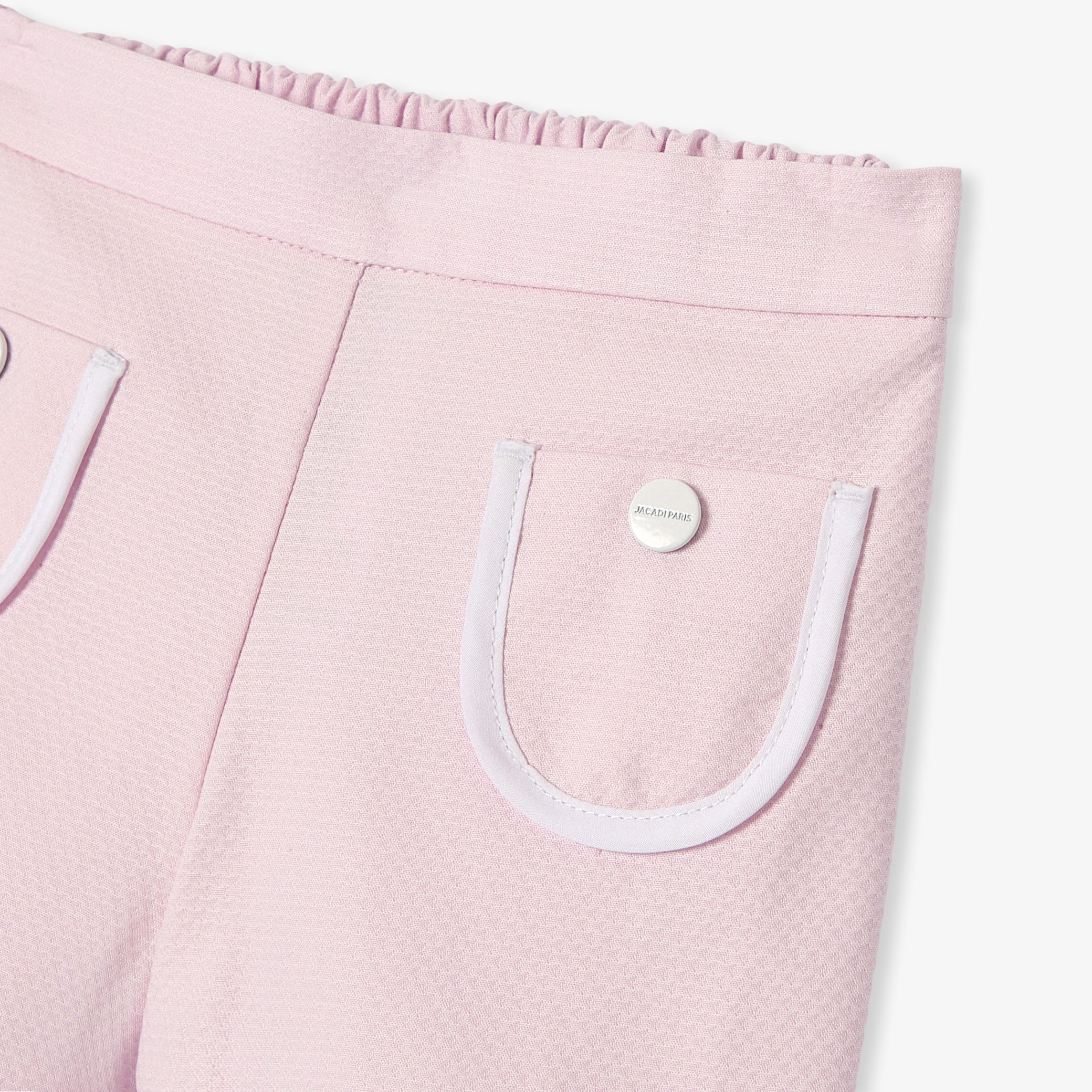 Baby girl shorts in honeycomb pique - Chantilly - Image 4