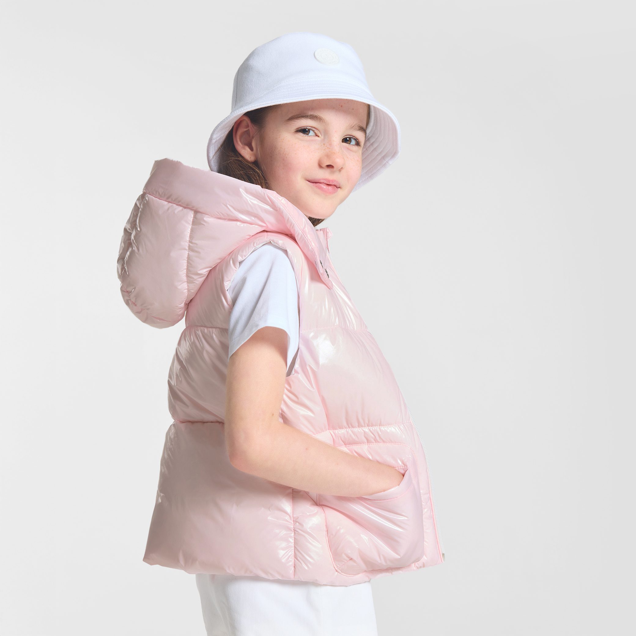 Girl sleeveless padded jacket - Amance