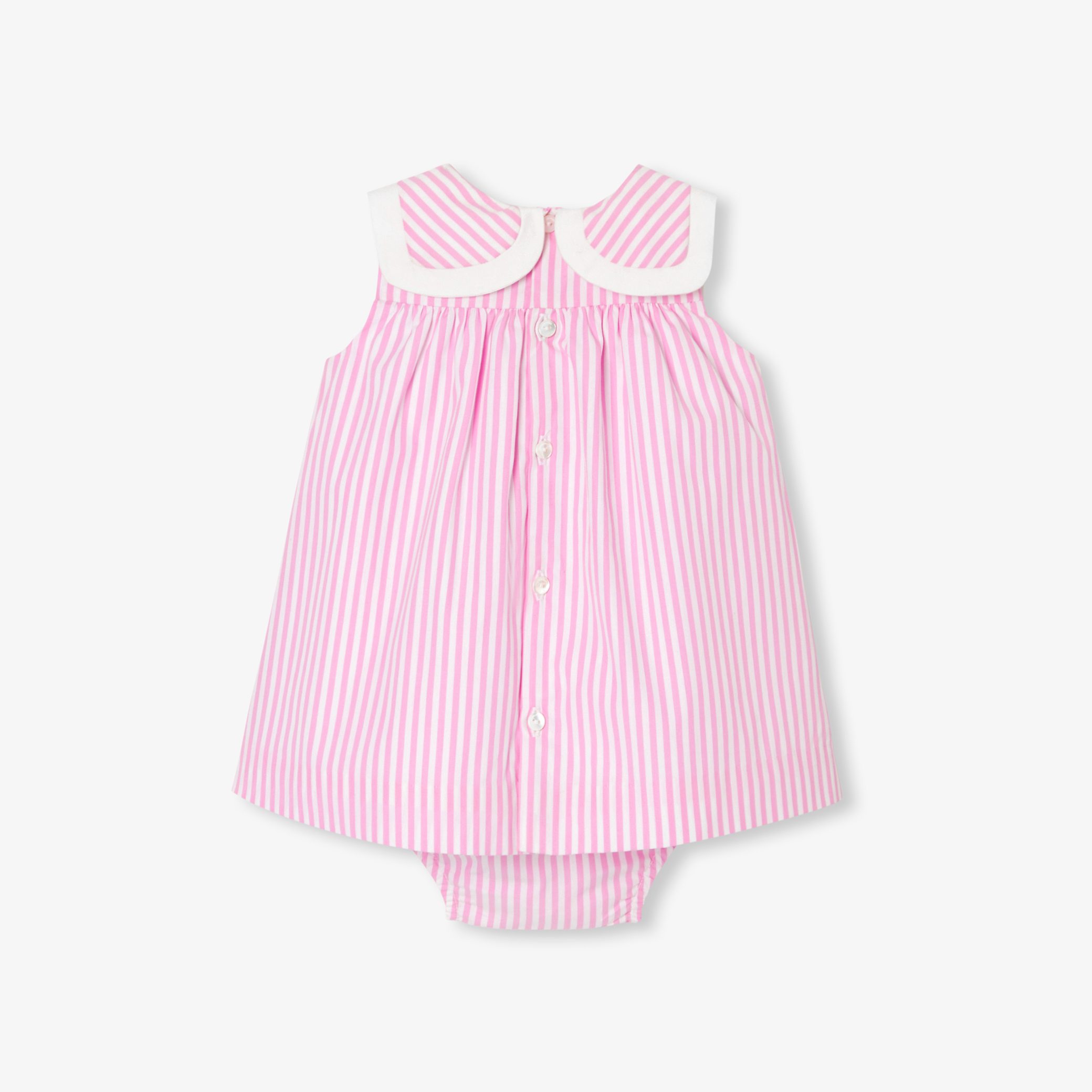 Baby girl dress in poplin - Eglantine - Image 2