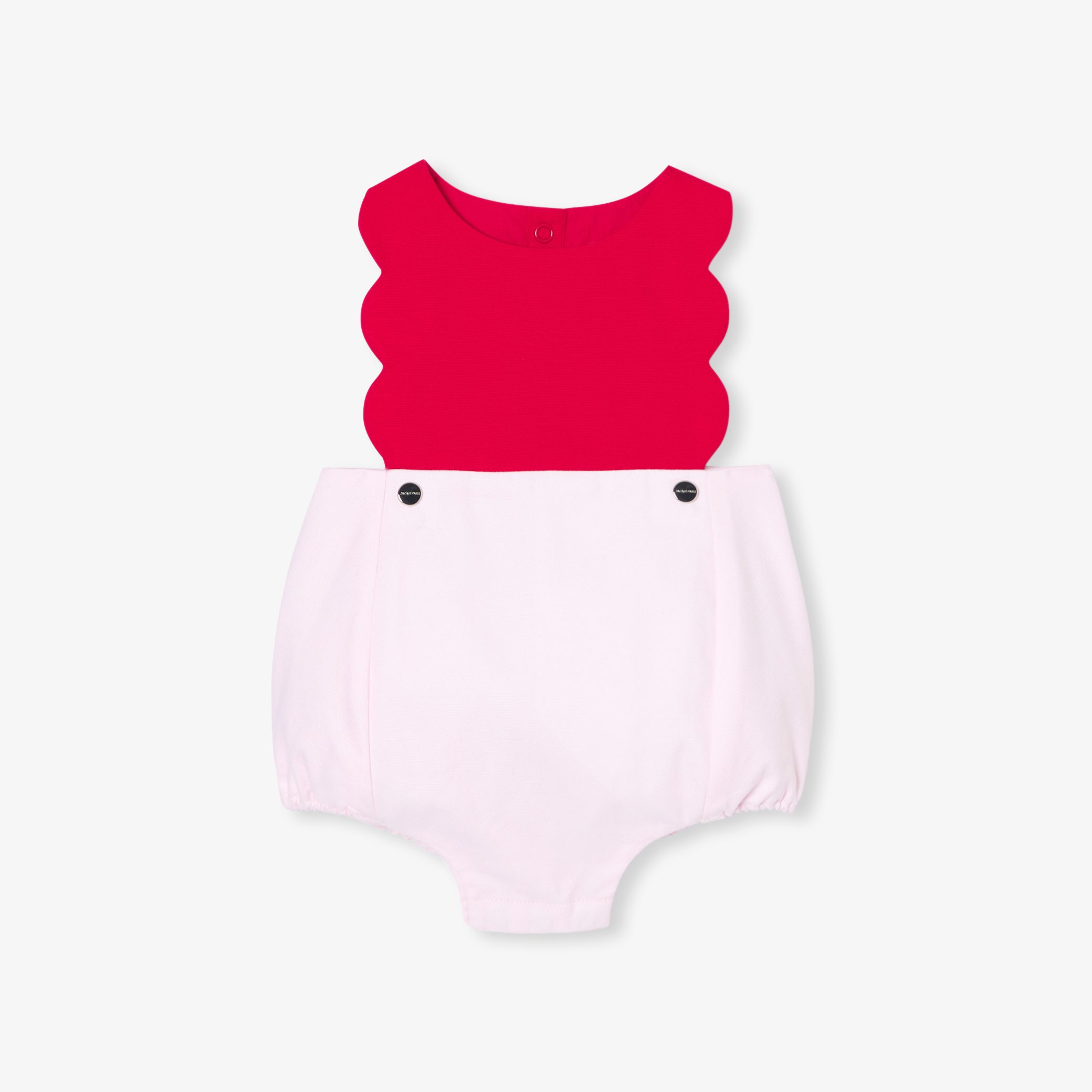 Baby girl romper in cotton pique - Albane