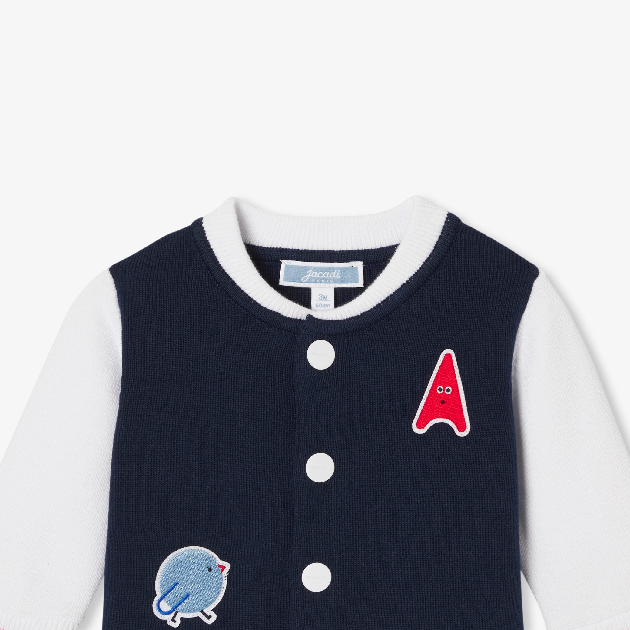 Baby boy Varsity-style cardigan - Ecusson - Image 3