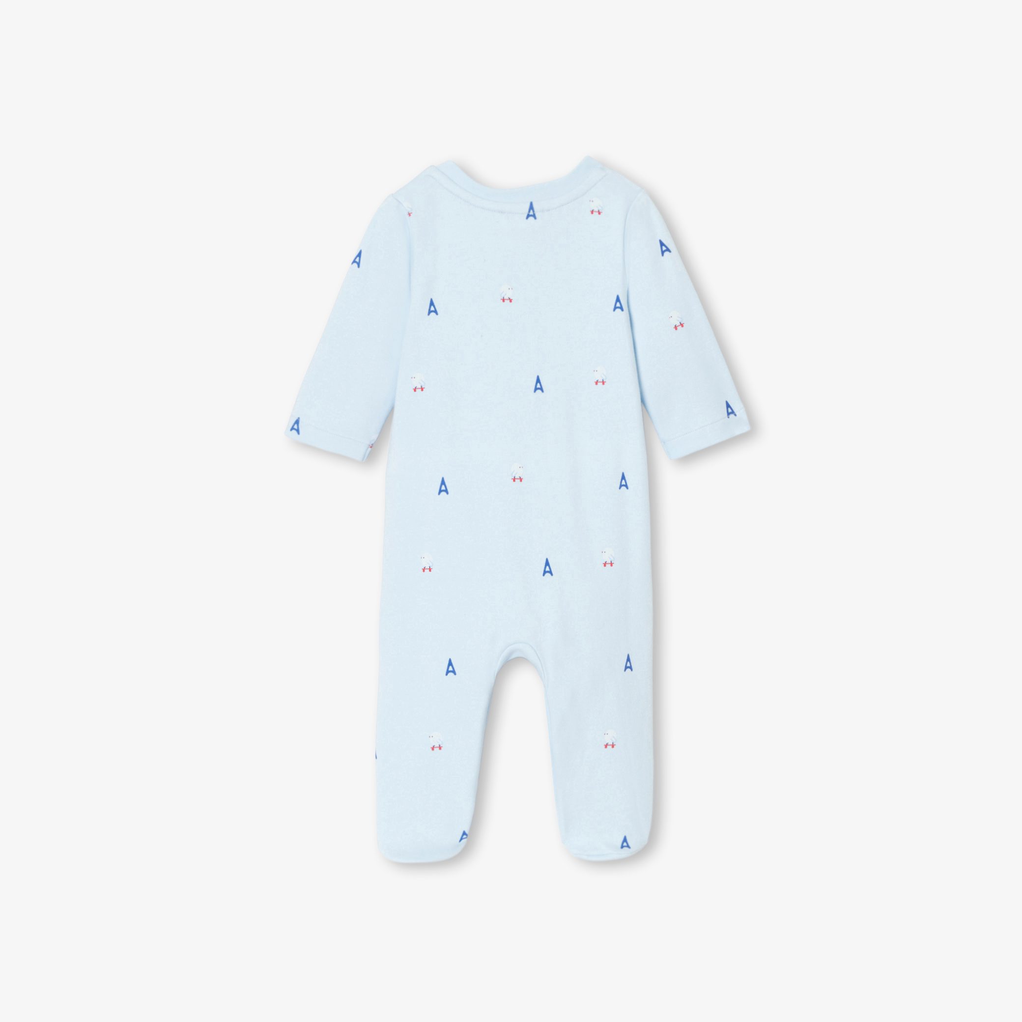 Baby boy pyjamas in interlock - Agneau - Image 2