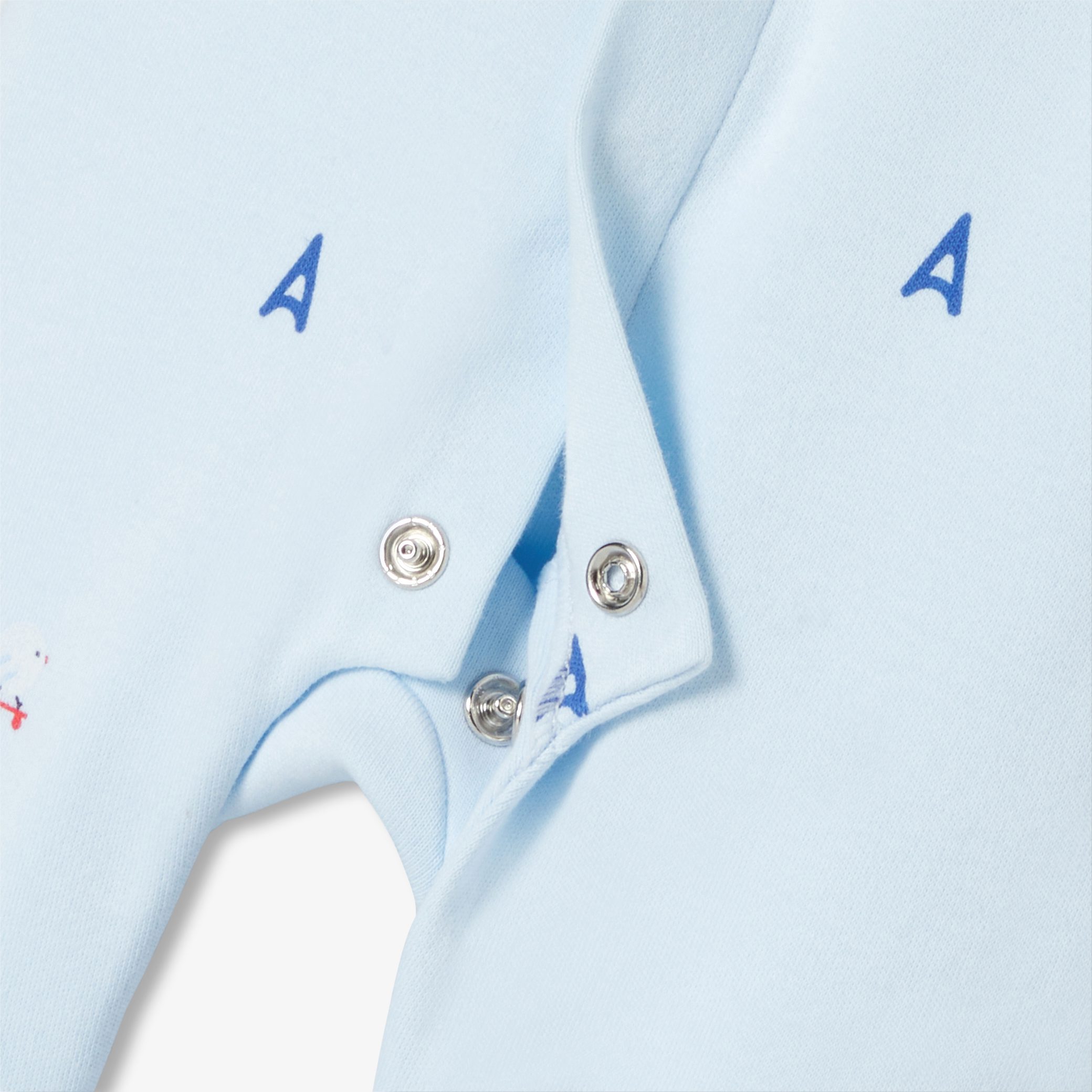 Baby boy pyjamas in interlock - Agneau - Image 4