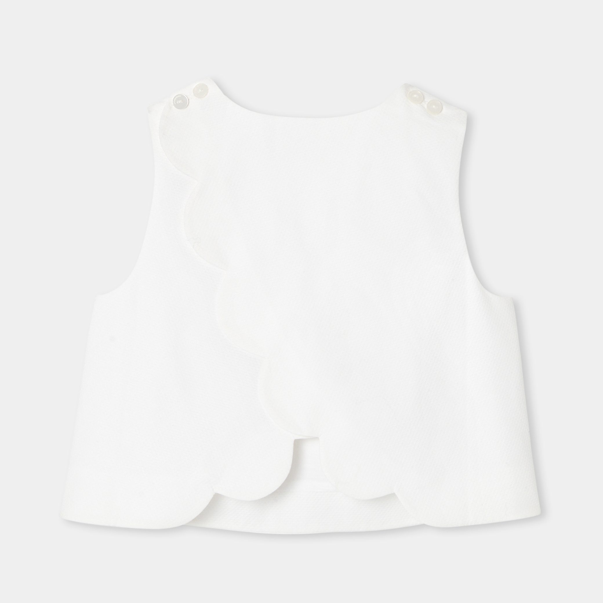 Girl top in honeycomb pique - Diademe - Image 5
