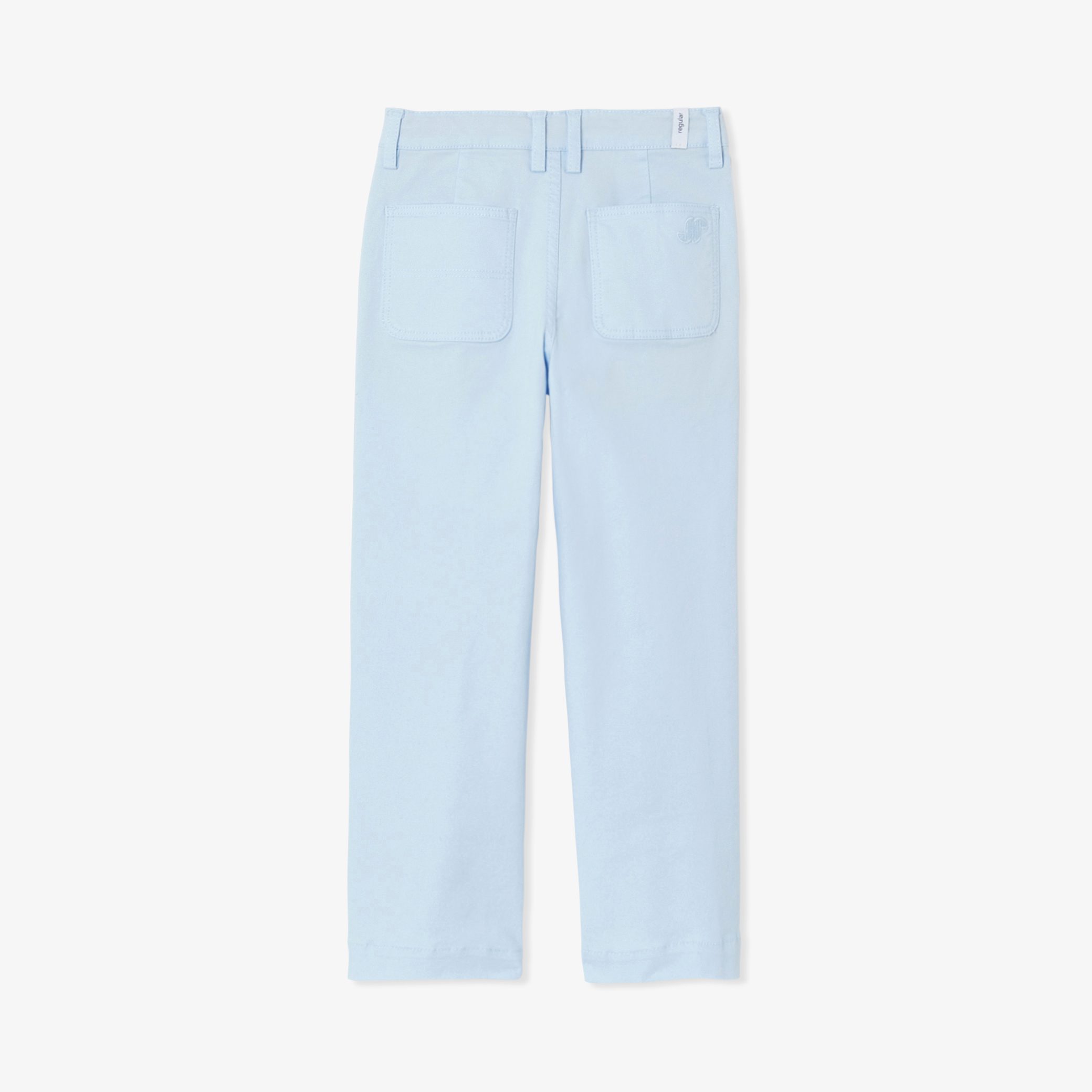 Boy straight twill trousers - Faveur Nuage - Image 2